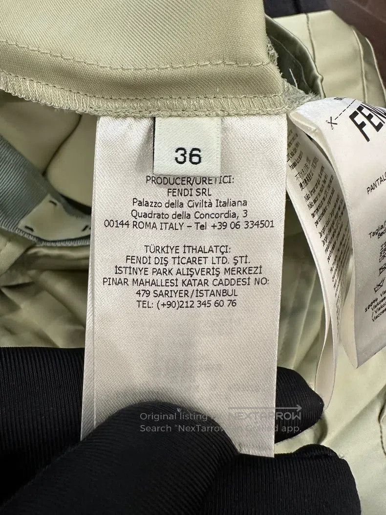 Fendi Fendi Double F Army Green Women's Trousers Size 24" / US 00 / IT 34 - 7 Thumbnail