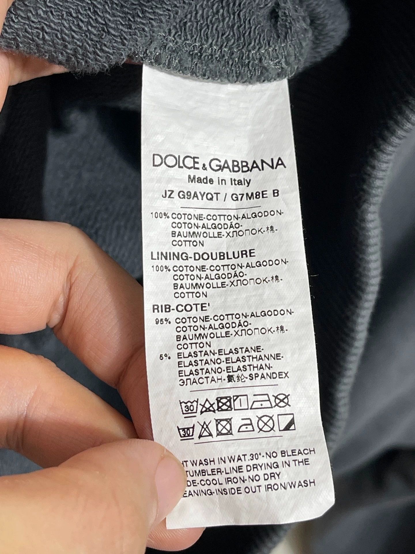 Dolce & Gabbana DG Dolce & Gabbana Dirty Wash Boxy Short Hoodie XS Size US XS / EU 42 / 0 - 6 Thumbnail