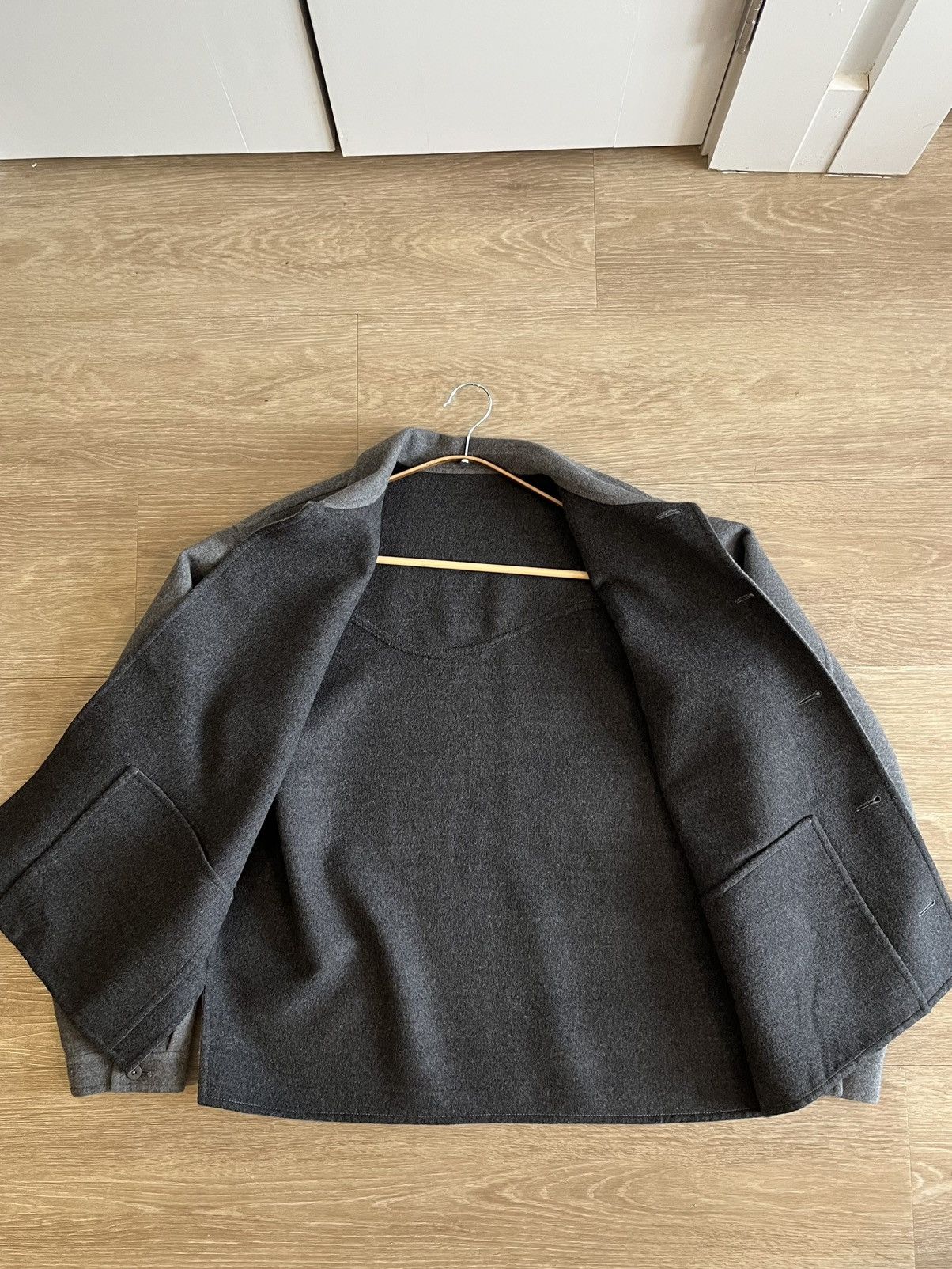 Stoffa Stoffa Split Seam Wave Jacket (Grey Brushed Merino Wool) Size US M / EU 48-50 / 2 - 4 Thumbnail