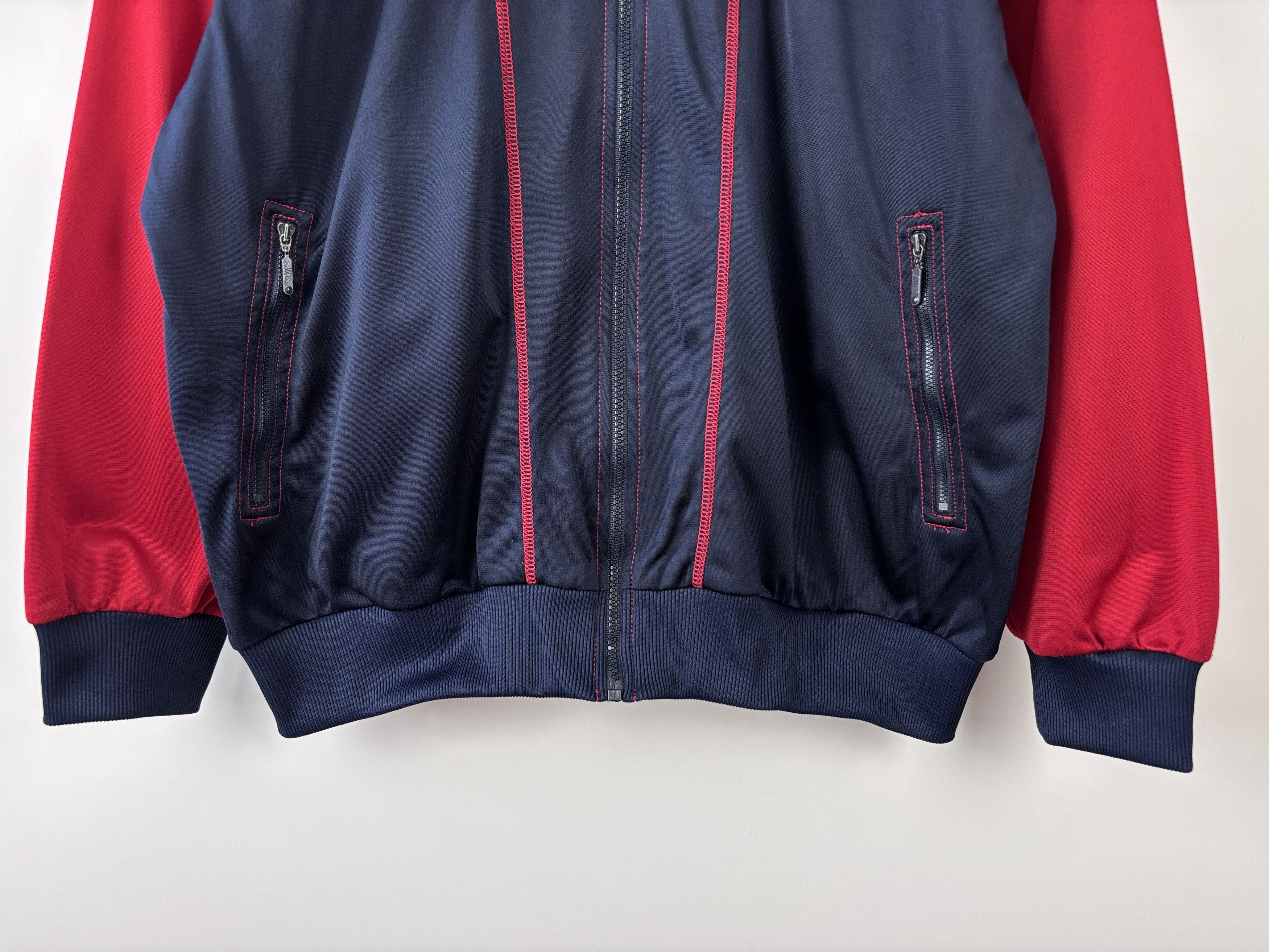 Nike × Vintage Vintage 90s Nike Full Zip Track Jacket Blue Red Size ~XL Size US XL / EU 56 / 4 - 3 Thumbnail
