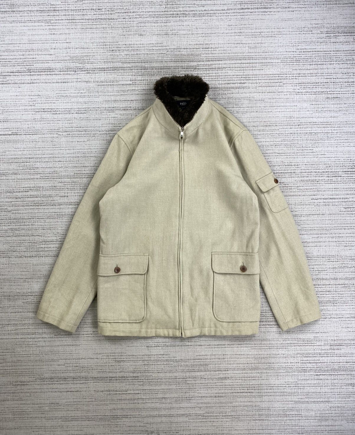 Yohji Yamamoto Vintage Yohji Yamamoto Ined Sherpa Collar Zipper Wool Jacket Size US M / EU 48-50 / 2 - 2 Thumbnail