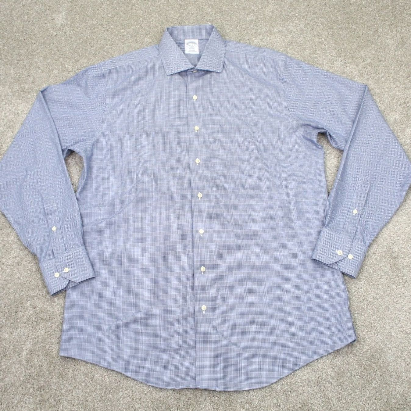 Brooks Brothers Brooks Brothers Regent Dress Shirt Men 16.5 Blue 100% Cotton Non-Iron Long Sleeve Button-Down Collar 33 in Regular Fit Modern Classic 16.5 Mens Size 46R - 2 Thumbnail
