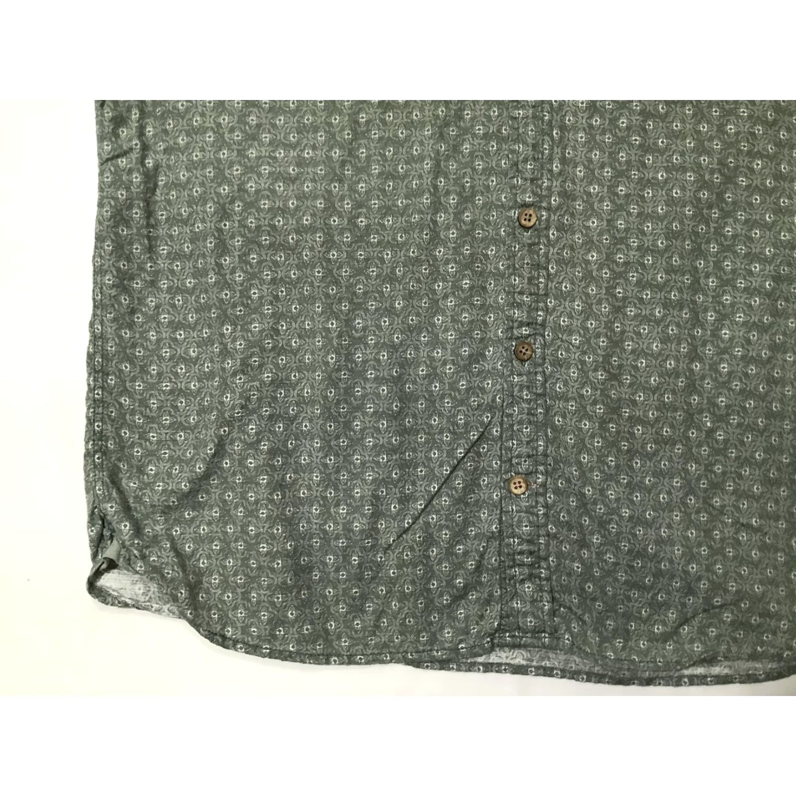 FatFace Fat Face Shirt Mens XL Green Geometric Short Sleeve Button Front Cotton Casual Size US XL / EU 56 / 4 - 3 Thumbnail