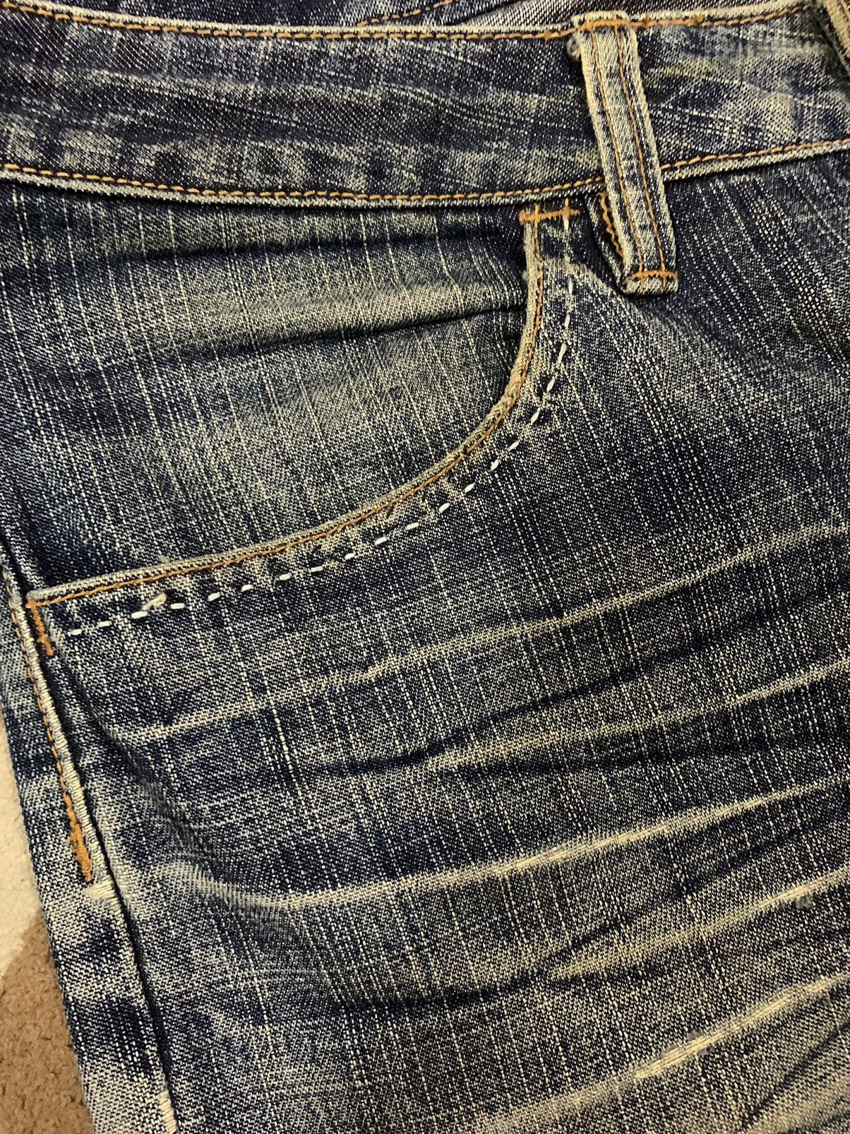 Japanese Brand Vintage Distinction Stitched Mud Wash Loose Fit Grunge Jeans Size US 30 / EU 46 - 5 Thumbnail
