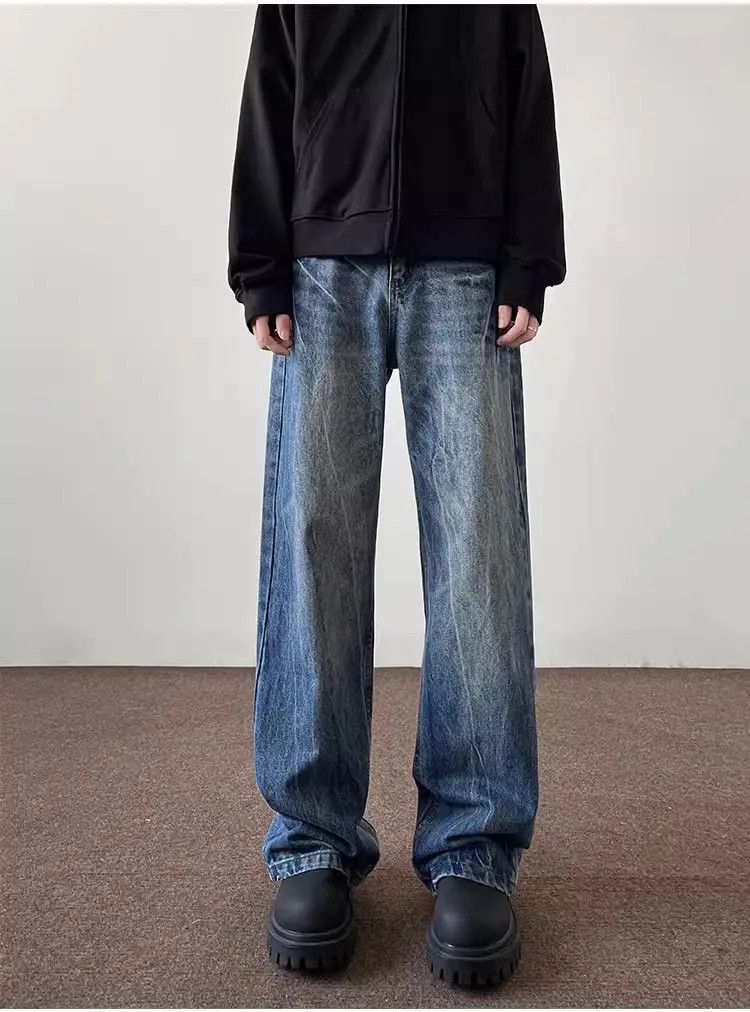Japanese Brand Retro washed straight leg jeans Size US 32 / EU 48 - 2 Thumbnail