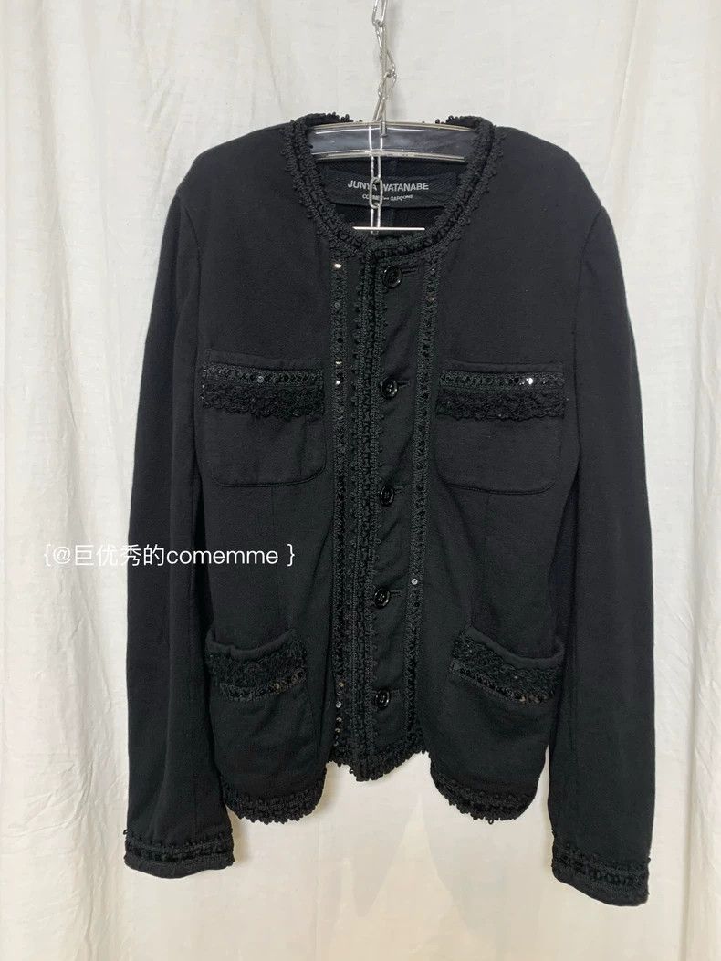 Comme des Garcons Comme Des Garcons Black full hem knit sequined lace crew n Size XS / US 0-2 / IT 36-38 - 1 Thumbnail