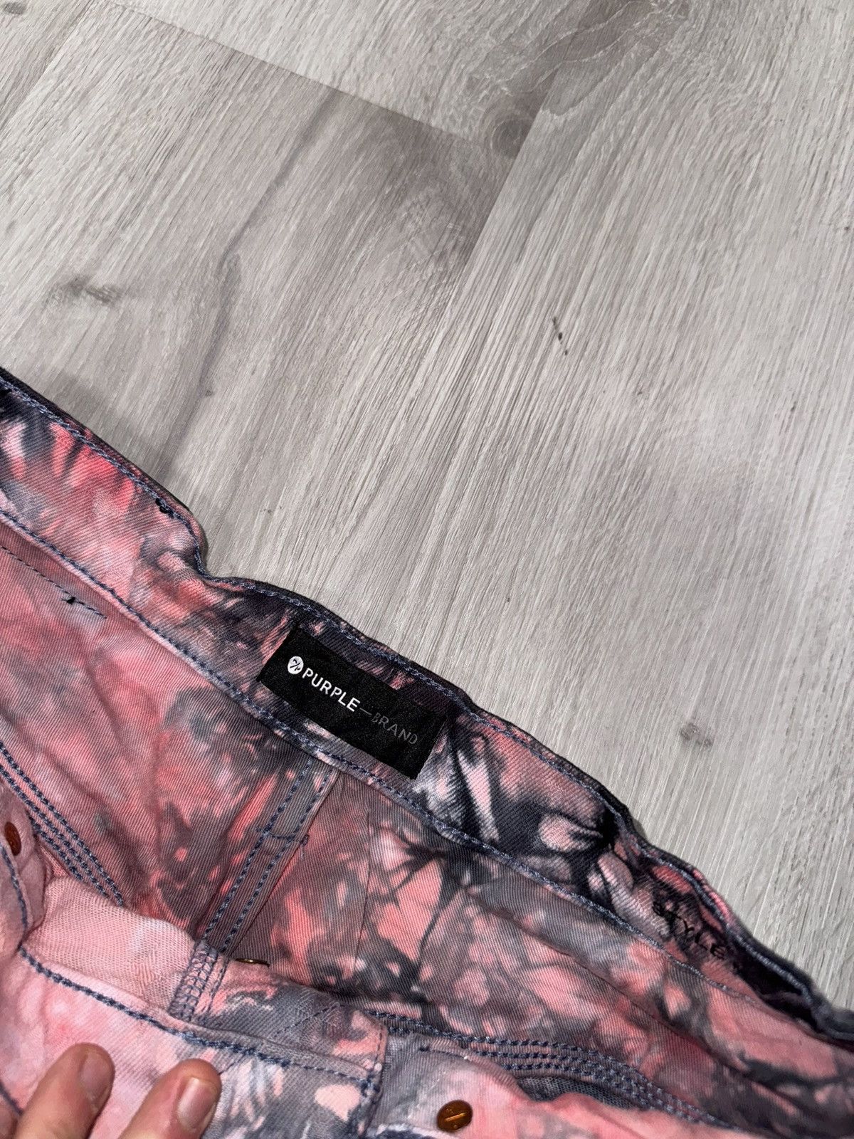 Purple Brand Purple Red Bleach Denim Shorts Size US 32 / EU 48 - 5 Thumbnail