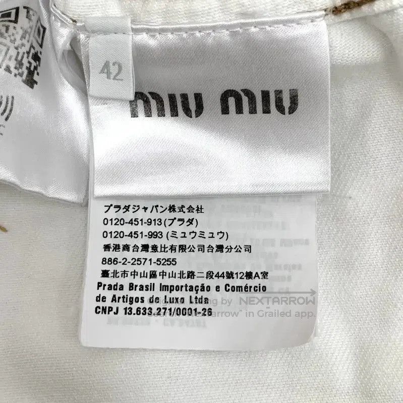 Miu Miu Miu Miu White Cotton Women's Shorts . Size 28" / US 6 / IT 42 - 5 Thumbnail