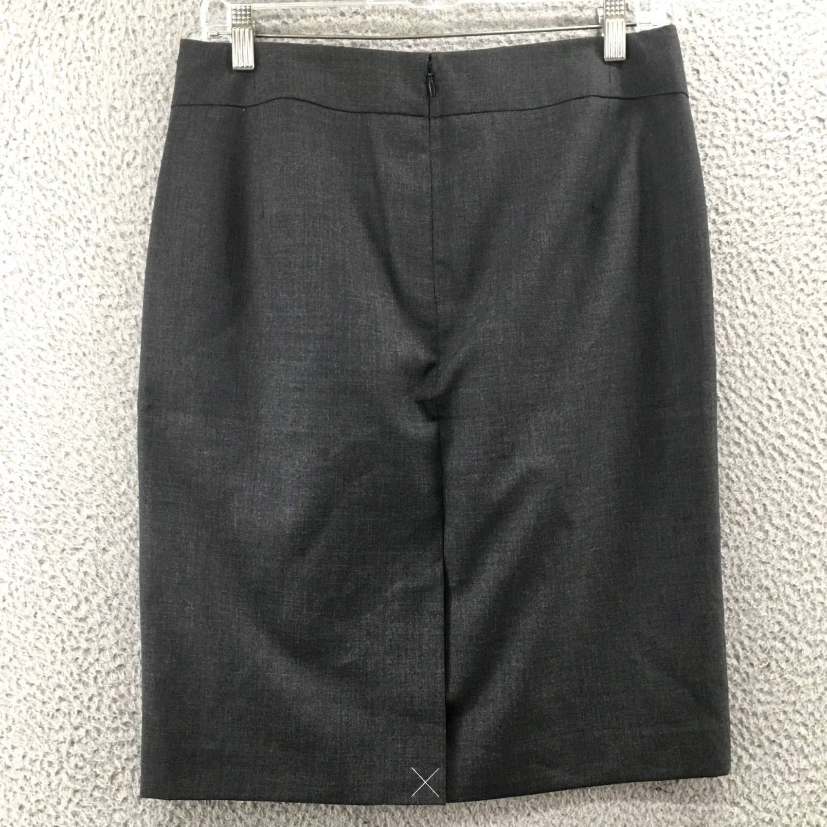 Ann Taylor Ann Taylor Midi Straight Pencil Skirt Womens 6 Solid Gray Zip Back Slit NEW Size 28" / US 6 / IT 42 - 6 Thumbnail