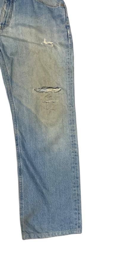 Lee Vintage Lee Rider Faded Blue Baggy Jeans Distressed Size US 33 - 2 Thumbnail