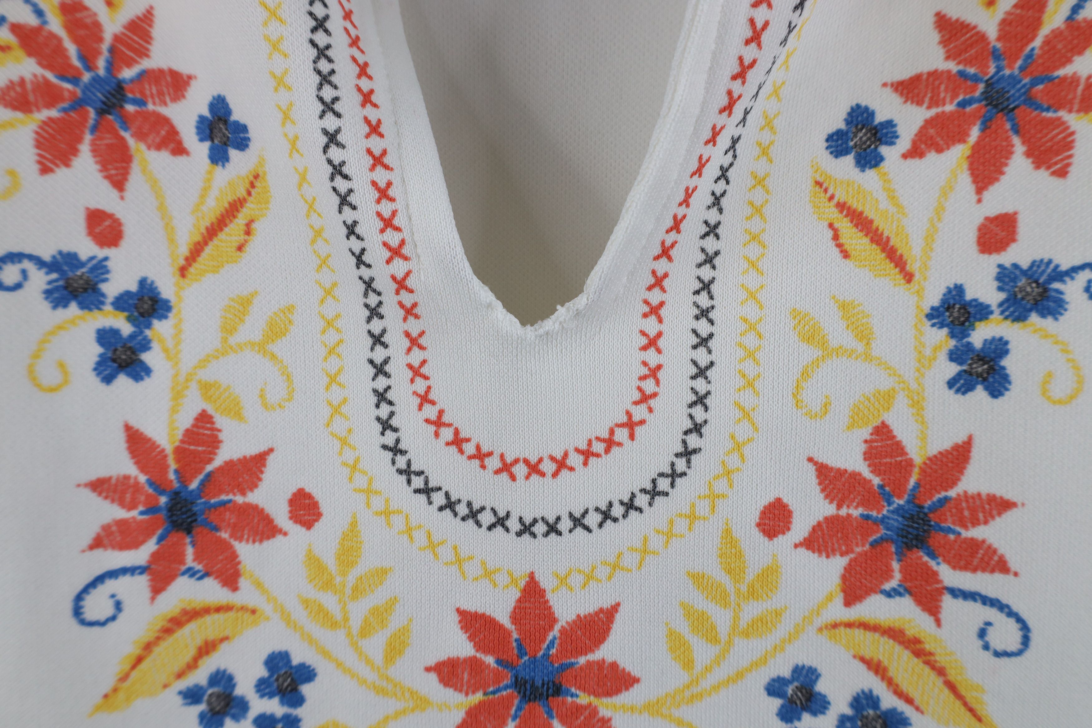 Vintage Vintage 70s Mid Century Modern MCM Knit Collared Shirt Size L / US 10 / IT 46 - 4 Thumbnail