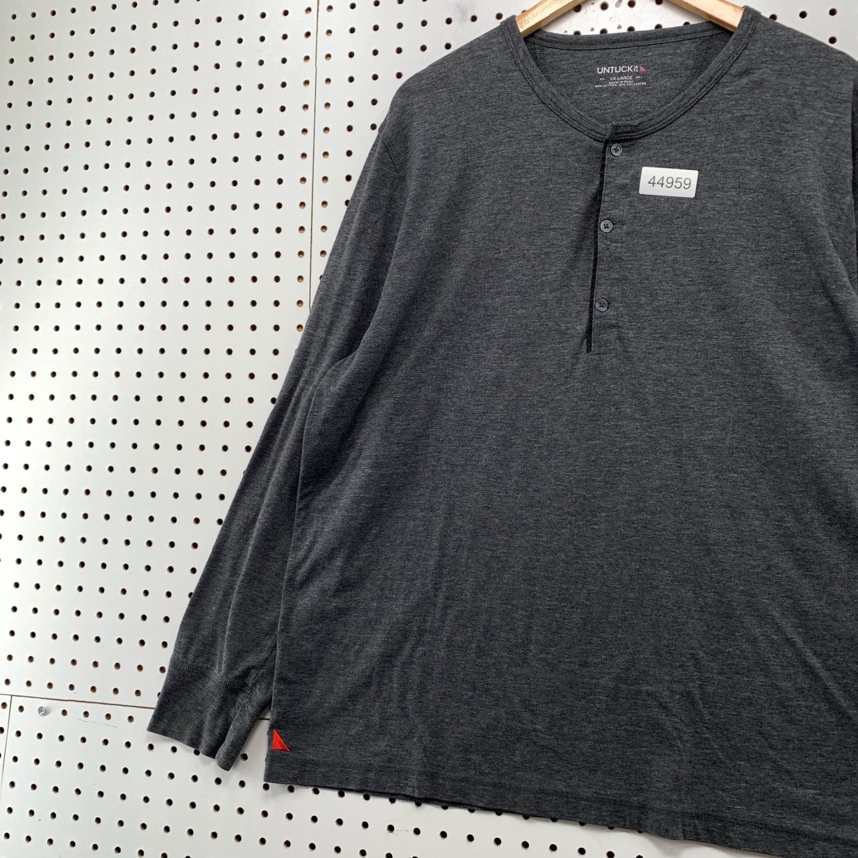 UNTUCKit UNTUCKit Henley Shirt Mens 2XL Gray Long Sleeve Preppy Base Layer Size US XXL / EU 58 / 5 - 3 Thumbnail