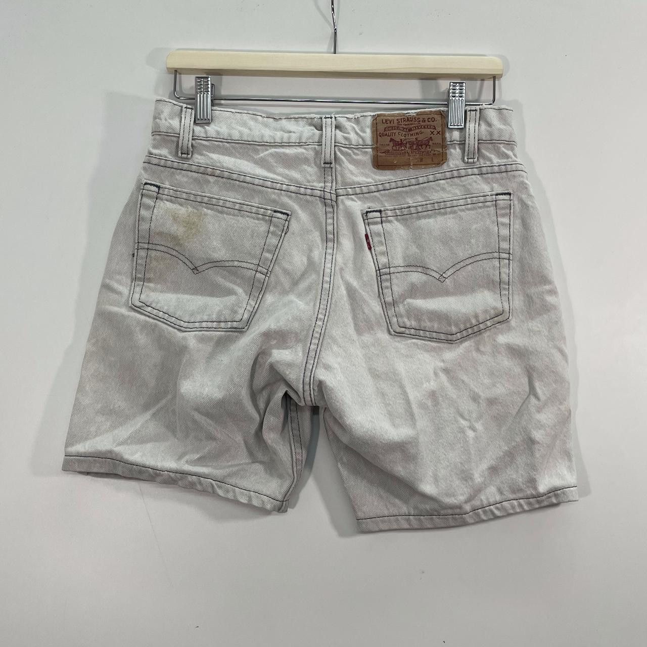 Levi's 90s White Levis Denim Shorts Size US 32 / EU 48 - 2 Thumbnail