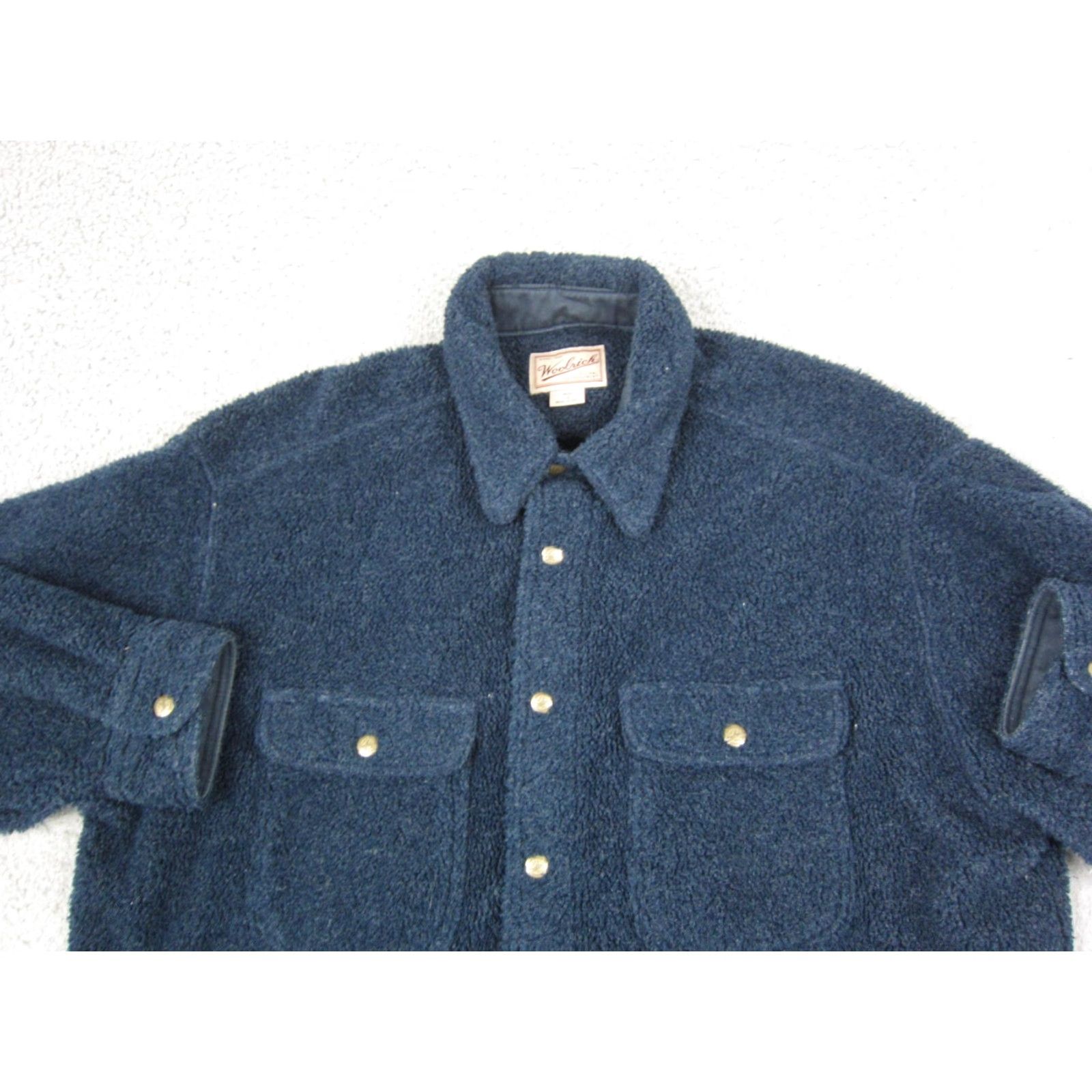 Vintage VINTAGE Woolrich Shirt Mens L Blue Fleece Sherpa Western Made in USA 90s Button-Up Casual Woolrich Shirt Mens L Blue 90s Western Button-Down Collared Size US L / EU 52-54 / 3 - 2 Thumbnail