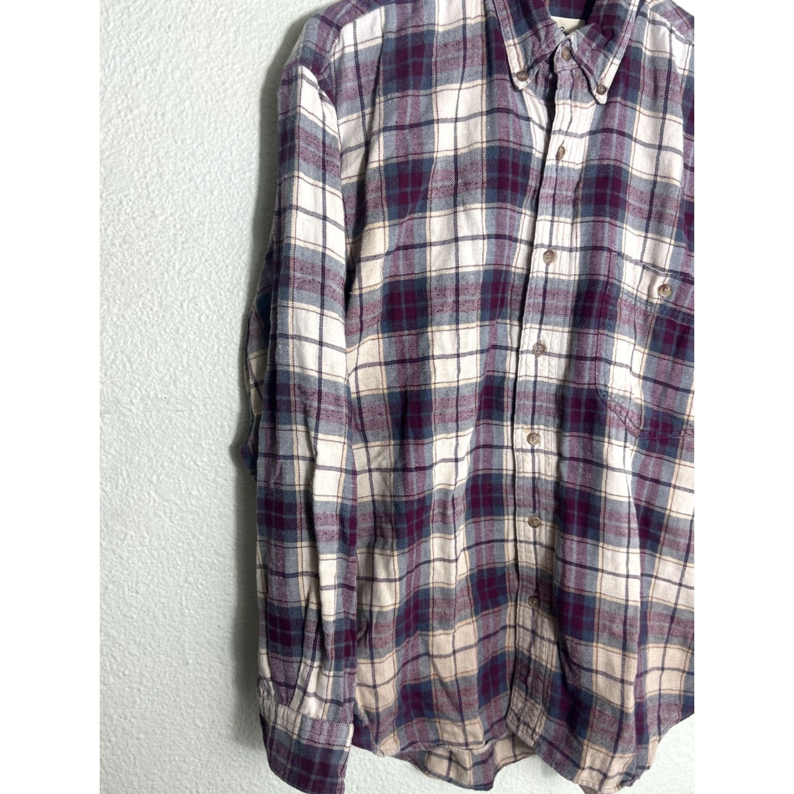 Eddie Bauer Eddie Bauer Mens Long Sleeve Flannel Shirt Purple Plaid M Size US M / EU 48-50 / 2 - 2 Thumbnail
