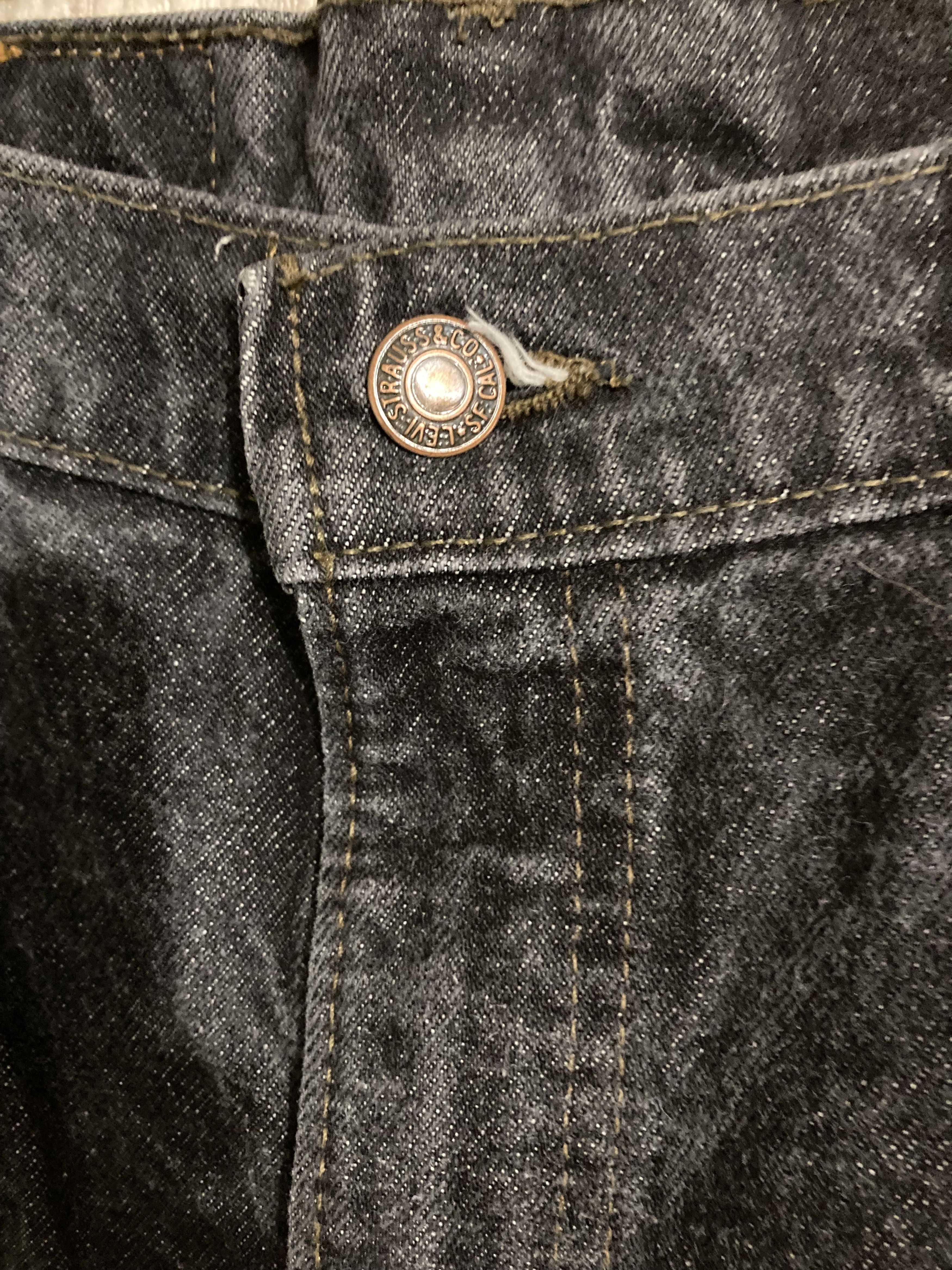 Levi's Vintage Clothing Levis 505 Dark Grey Denim 1994 year Made in USA. Size US 34 / EU 50 - 5 Thumbnail