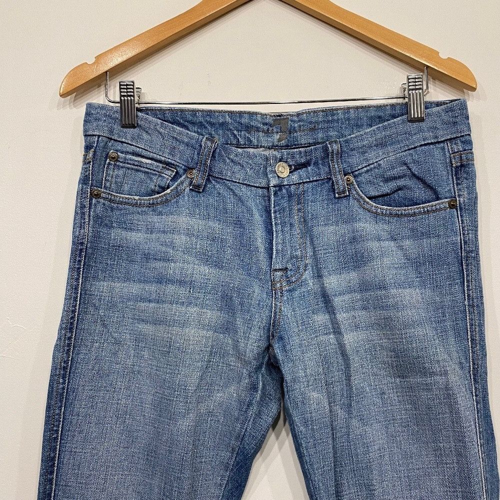 7 For All Mankind 7 For All Mankind Low Rose Flare Embellished Pocket Jeans 28 Size 27" / US 4 / IT 40 - 2 Thumbnail