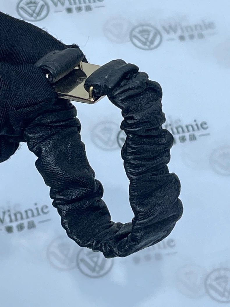 Chanel Chanel Black Lambskin Hair Tie -2505 Size ONE SIZE - 6 Thumbnail