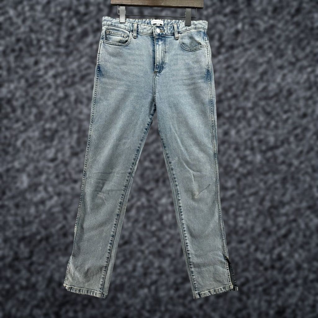 Vintage Gianni Bini Womens Jeans Straight Light Wash 30 Regular Inseam 32" Blue Cotton Denim Pockets Women Size 30 Size 30" / US 8 / IT 44 - 1 Thumbnail