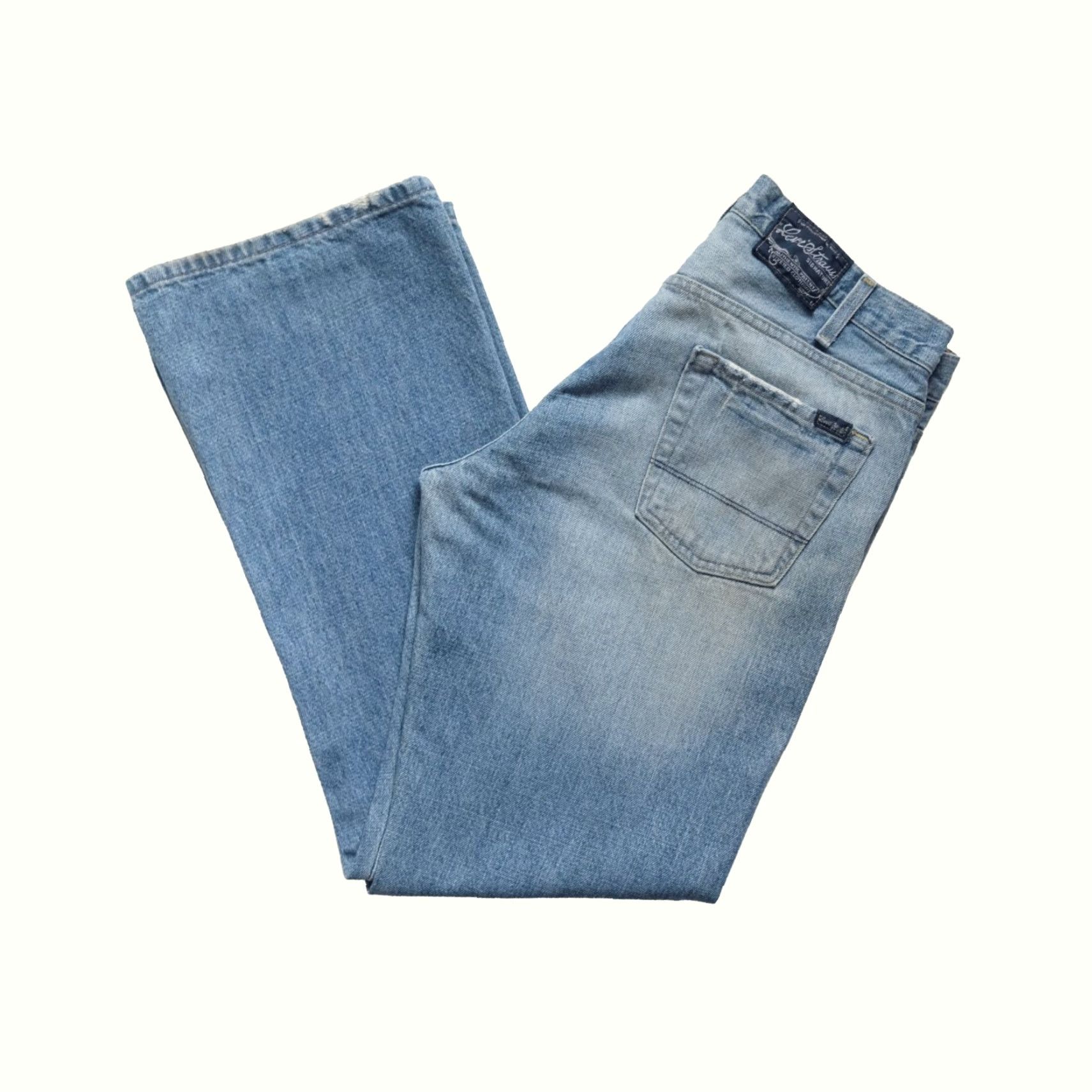 Levi's VINTAGE Levi's Jeans WT 90s Retro Y2K Wide Leg Bootcut 100% Cotton Blue Denim 36x32 Womens Size 25" / US 0 / IT 36 - 2 Thumbnail