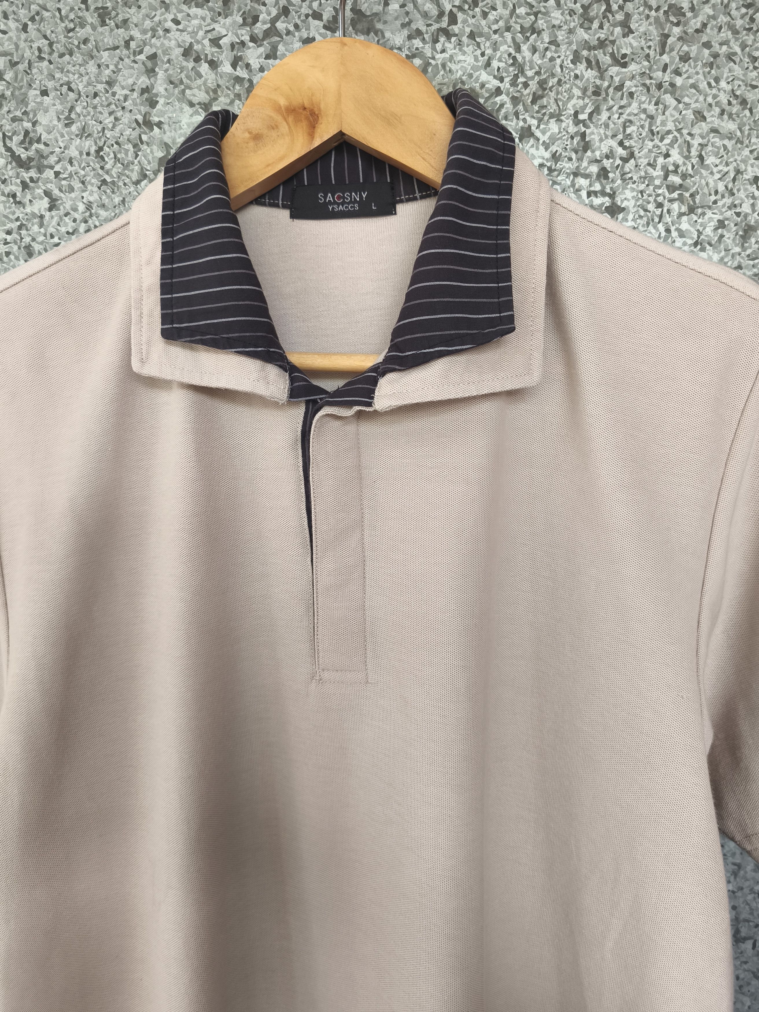 Yohji Yamamoto 🔥 Vintage Yohji Yamamoto Sacsny Ysaccs polo tee Size US M / EU 48-50 / 2 - 1 Thumbnail