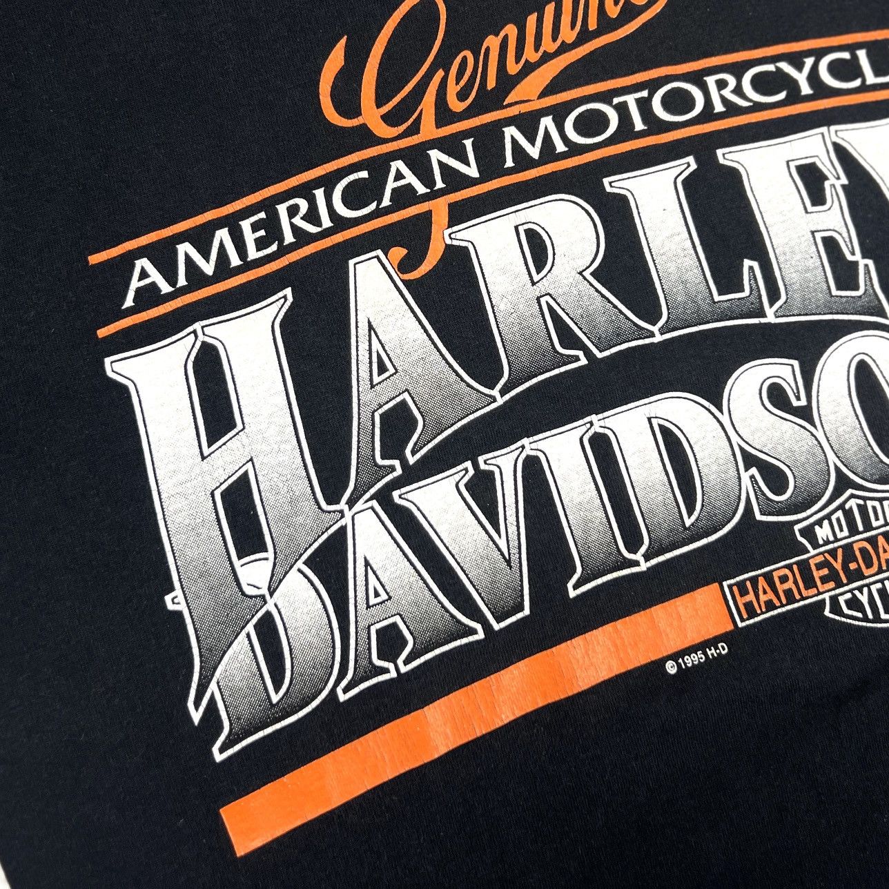Band Tees × Harley Davidson × Vintage Vintage 1995 Harley Davidson USA Black Cotton Moto T Shirt Size US M / EU 48-50 / 2 - 19 Thumbnail