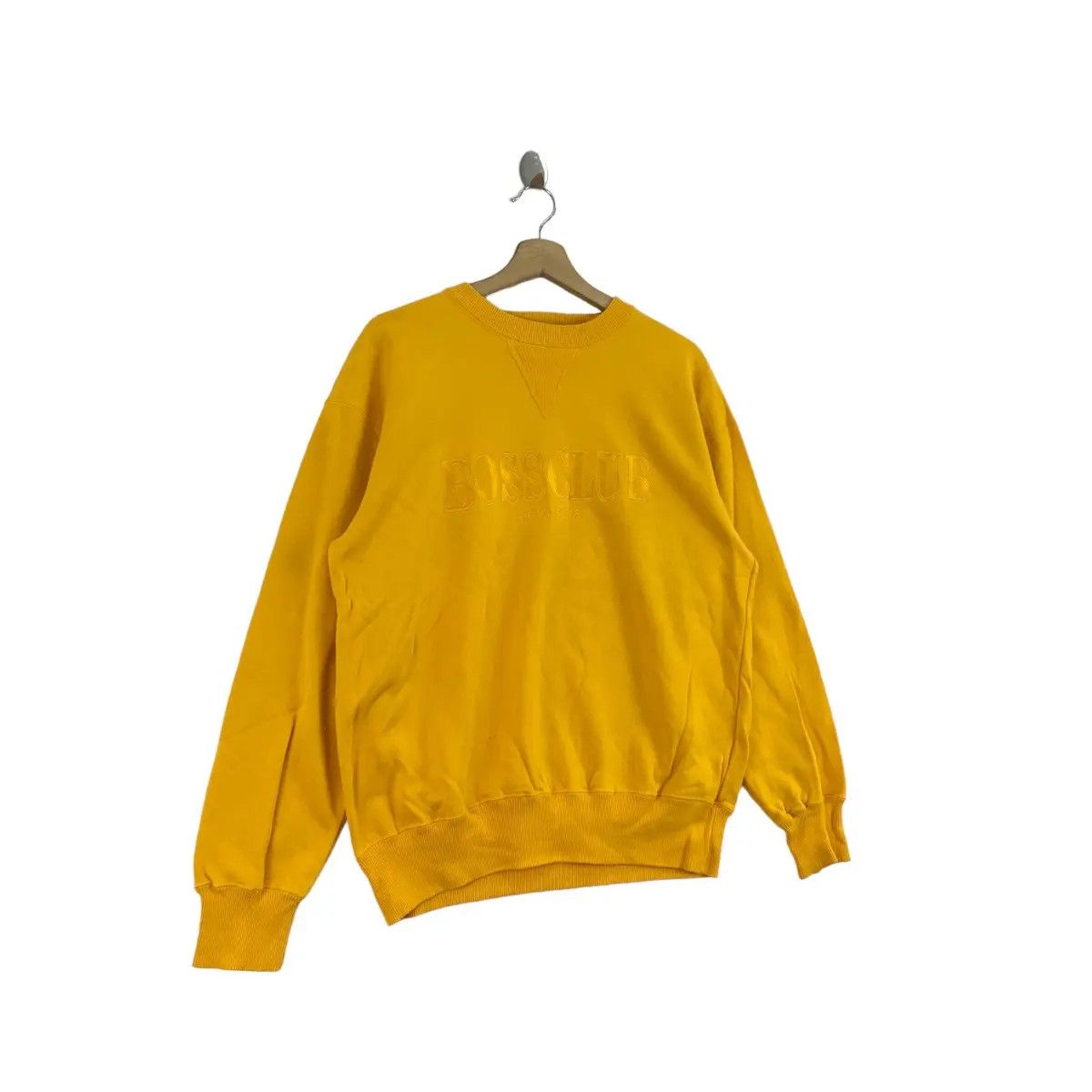 Vintage Vintage BOSS CLUB SPORTS Embroidered Yellow Sweatshirt Size L / US 10 / IT 46 - 4 Thumbnail