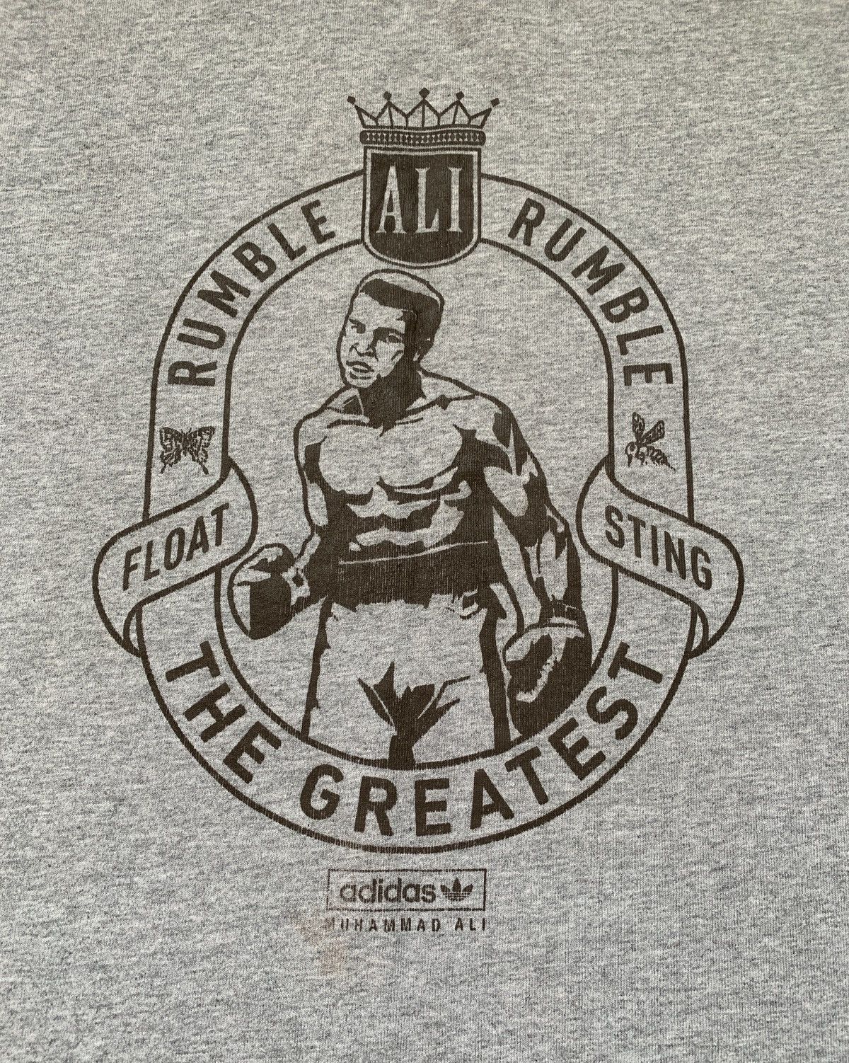 Adidas Vintage Muhammad Ali Adidas The Greatest Grey T Shirt Tee Size US L / EU 52-54 / 3 - 5 Thumbnail
