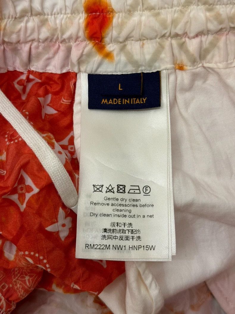 Louis Vuitton Louis Vuitton Red Floral Pattern Shorts -2505 Size US 34 / EU 50 - 3 Thumbnail