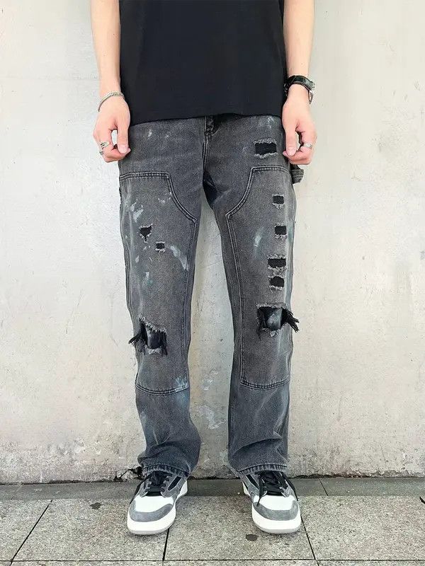 VIBE damaged ripped jeans Size US 34 / EU 50 - 6 Thumbnail