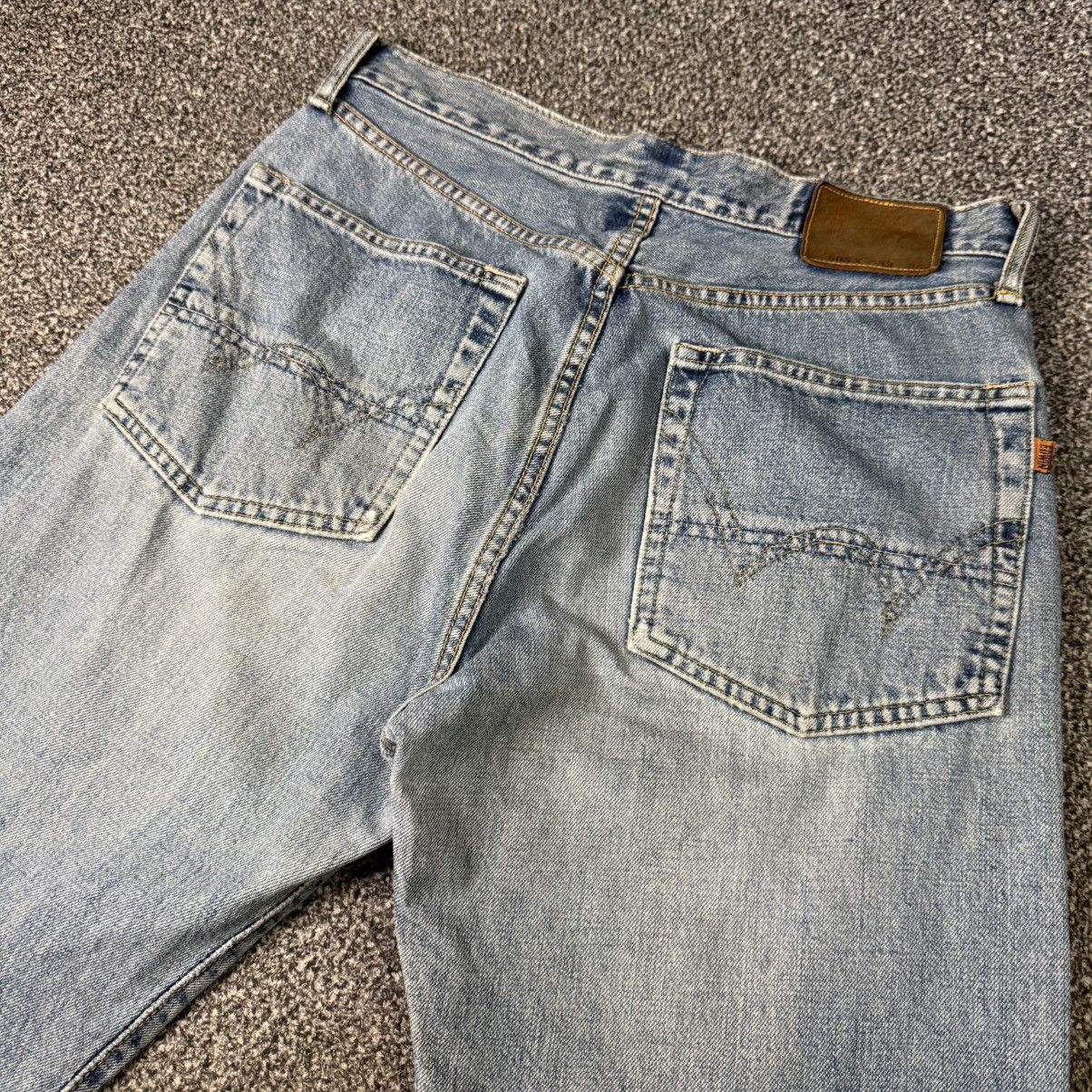 Edwin Vintage 90s Selvedge Edwin 505xx Distressed Light Wash Denim Size US 32 / EU 48 - 8 Thumbnail