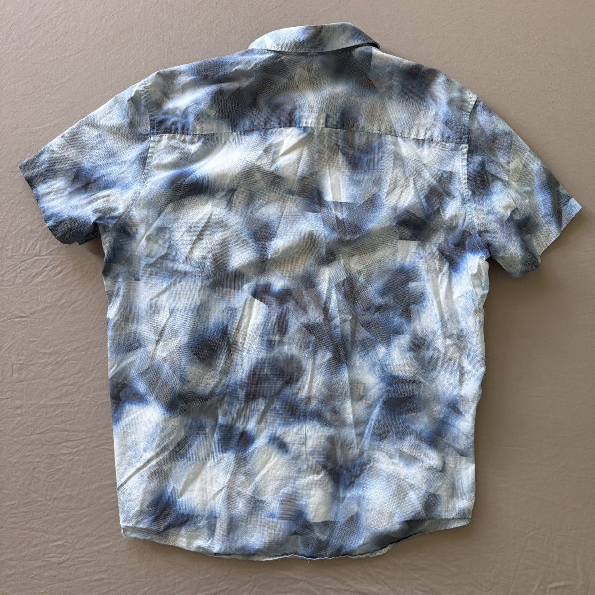 Calvin Klein Calvin Klein Short Sleeve Marbled Stretch Cotton Shirt Size US L / EU 52-54 / 3 - 2 Thumbnail