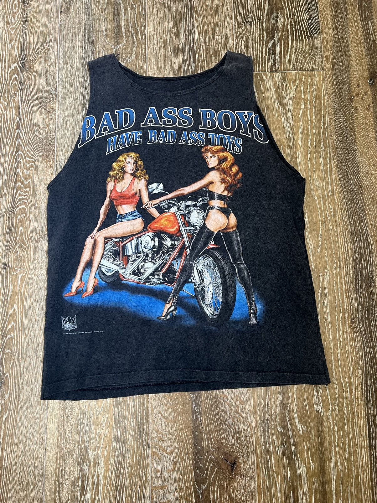 Vintage 1993 American Biker Bad Ass Boys Tank Top Size US M / EU 48-50 / 2 - 1 Thumbnail
