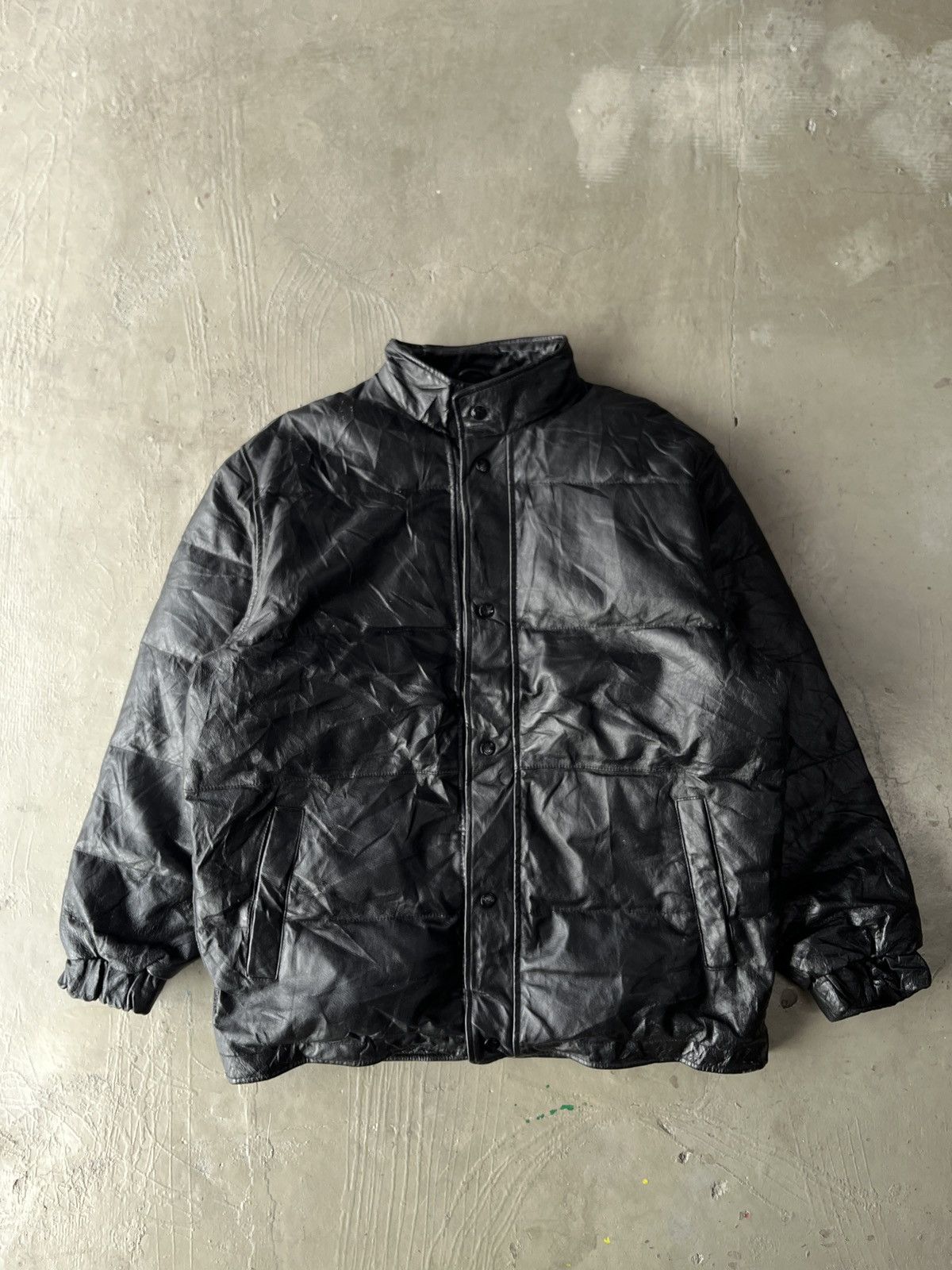 14th Addiction Vintage Genuine Leather Puffer Jacket Nanushka Yeezy Style Size US L / EU 52-54 / 3 - 1 Thumbnail