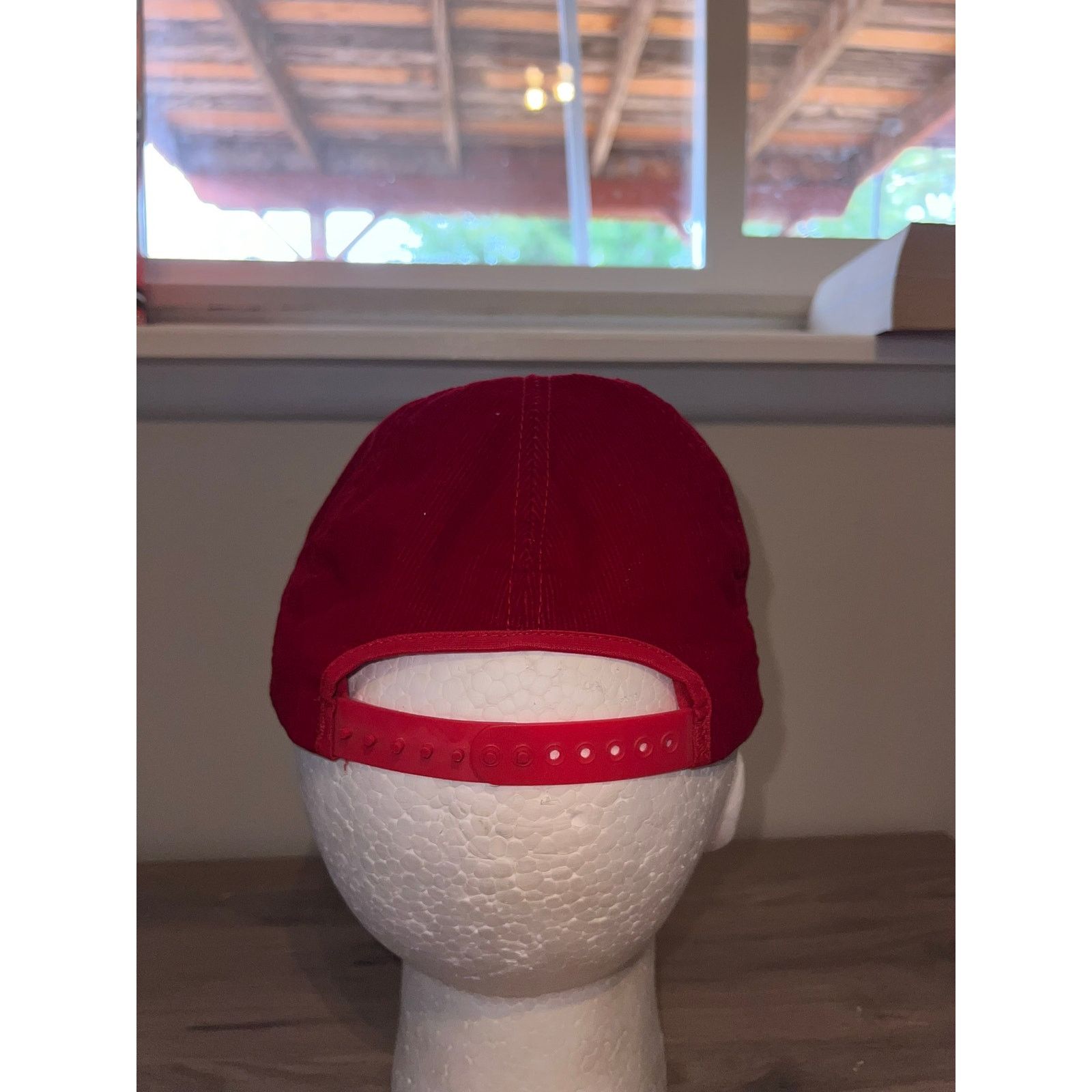 Vintage Vintage 1989 Albion National Bank 100 Years Red Corduroy Hat Size ONE SIZE - 5 Thumbnail