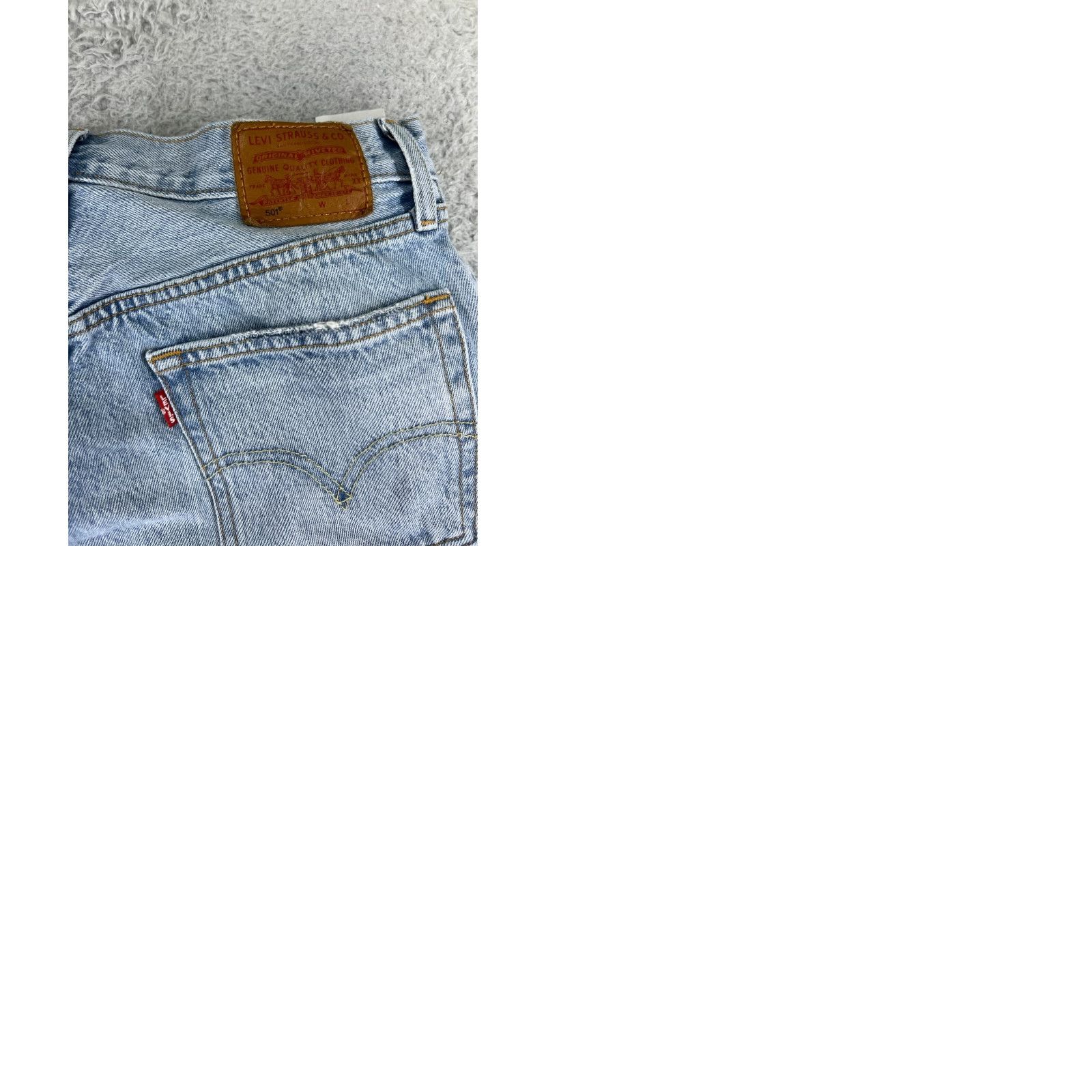Levi's Levis Jeans Adult 28 Blue Denim 501 XX Button Fly DESTROYED Premium Straight Regular Men Size US 28 / EU 44 - 11 Thumbnail