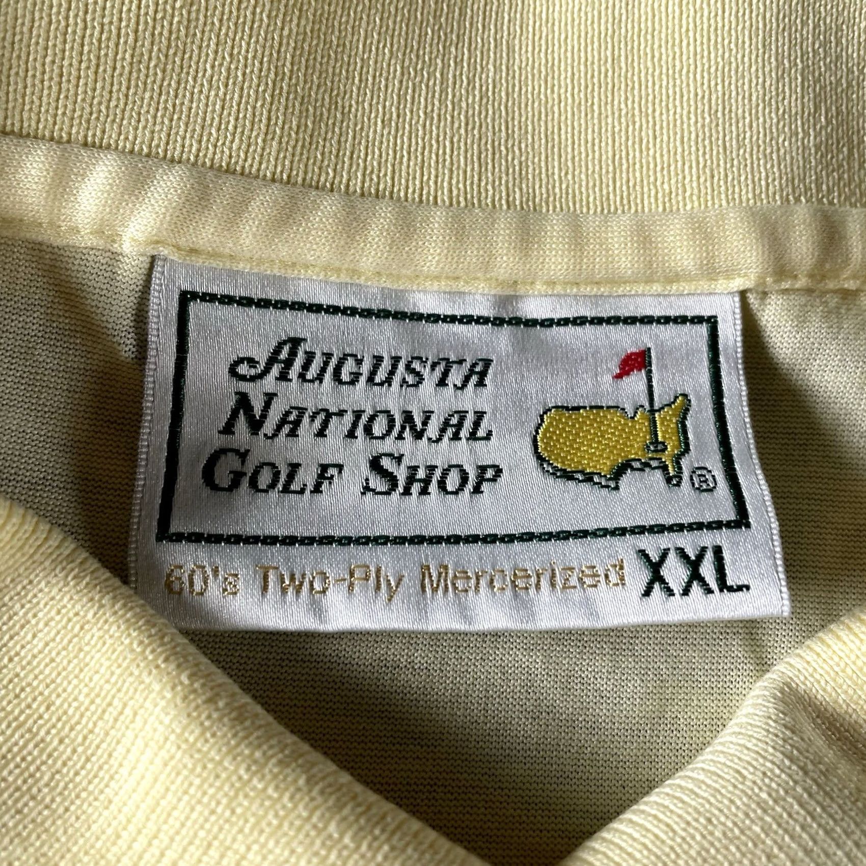 Vintage Masters Polo Shirt 2XL Yellow Mens Short Sleeve Golf USGA Augusta National Logo Classic Sports Size US XXL / EU 58 / 5 - 2 Thumbnail