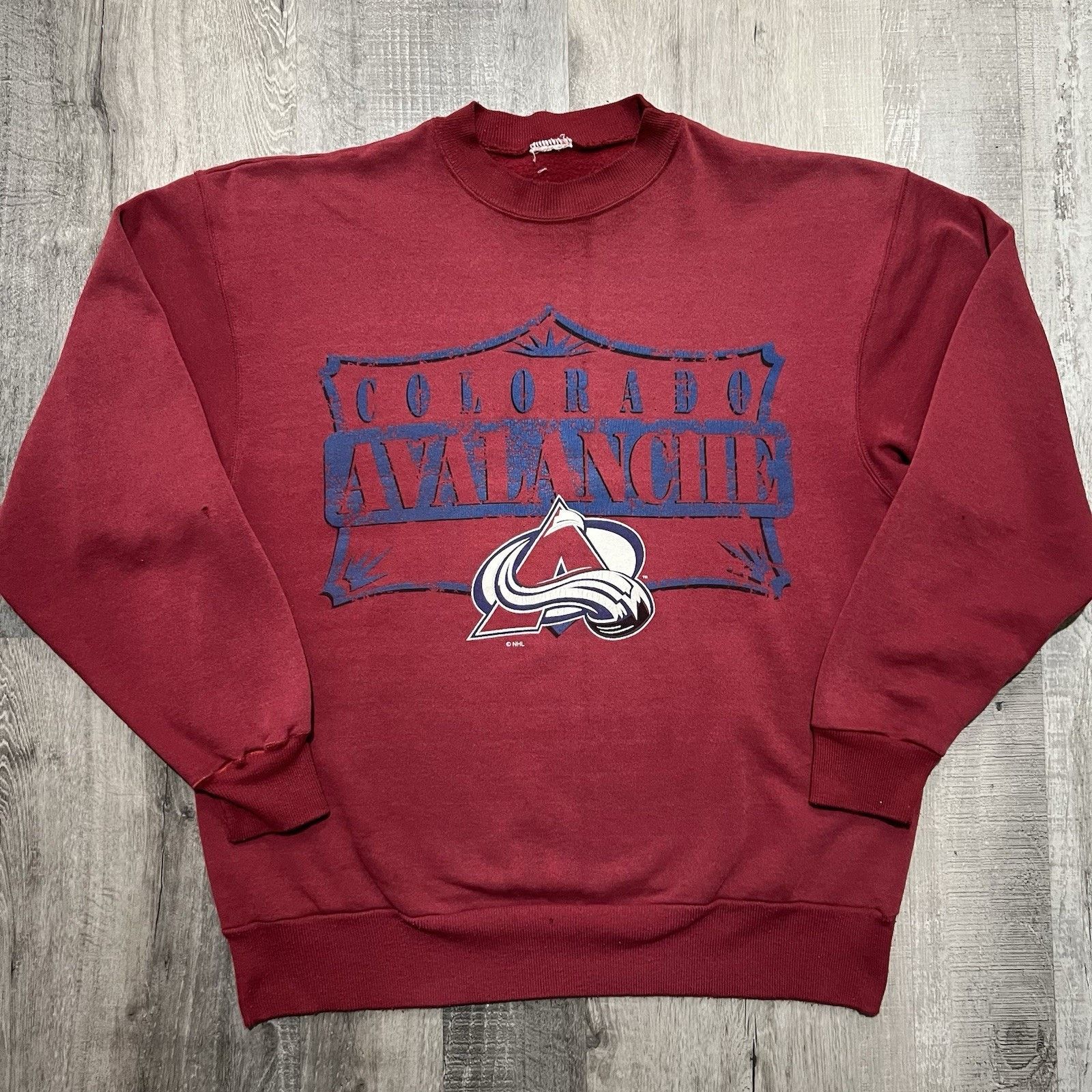 NHL VTG Colorado Avalanche Hockey Sweatshirt Sun Faded Crewneck Size US M / EU 48-50 / 2 - 1 Thumbnail