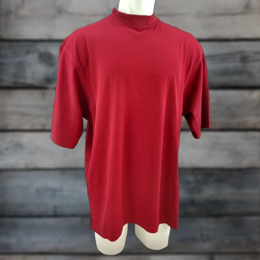 Footjoy FootJoy Men's Golf Shirt Short Sleeve XL Burgundy Polyester G11 Size US XL / EU 56 / 4 - 1 Thumbnail