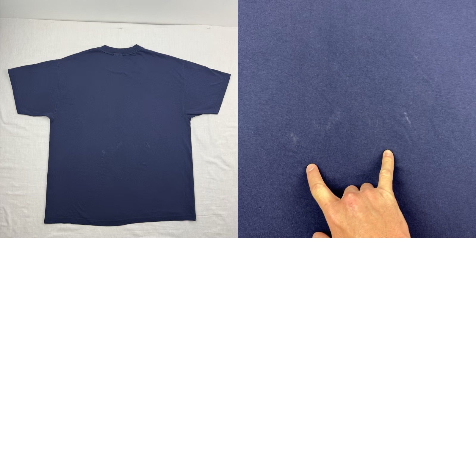 Hanes VINTAGE Hanes T-Shirt Shirt Adults Large Blue Graphic Print Left Handed Funny 90s USA Mens Size US L / EU 52-54 / 3 - 8 Thumbnail