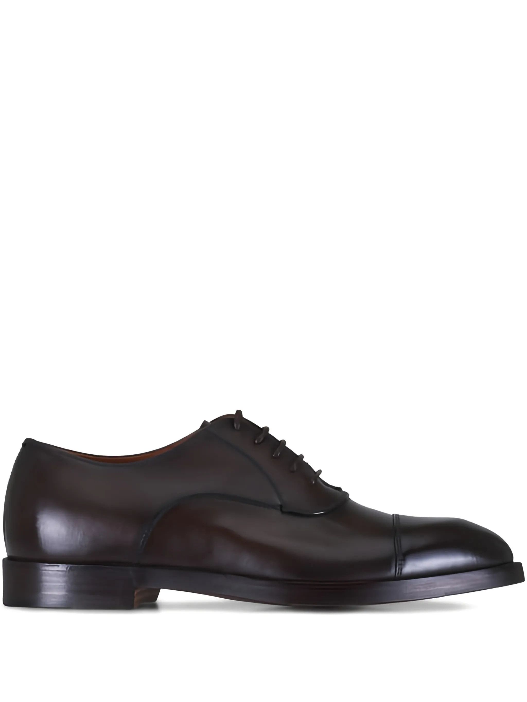 Ermenegildo Zegna os11x0226 Leather Torino Oxford Shoes in Dark Brown Size US 10 / EU 43 - 1 Thumbnail