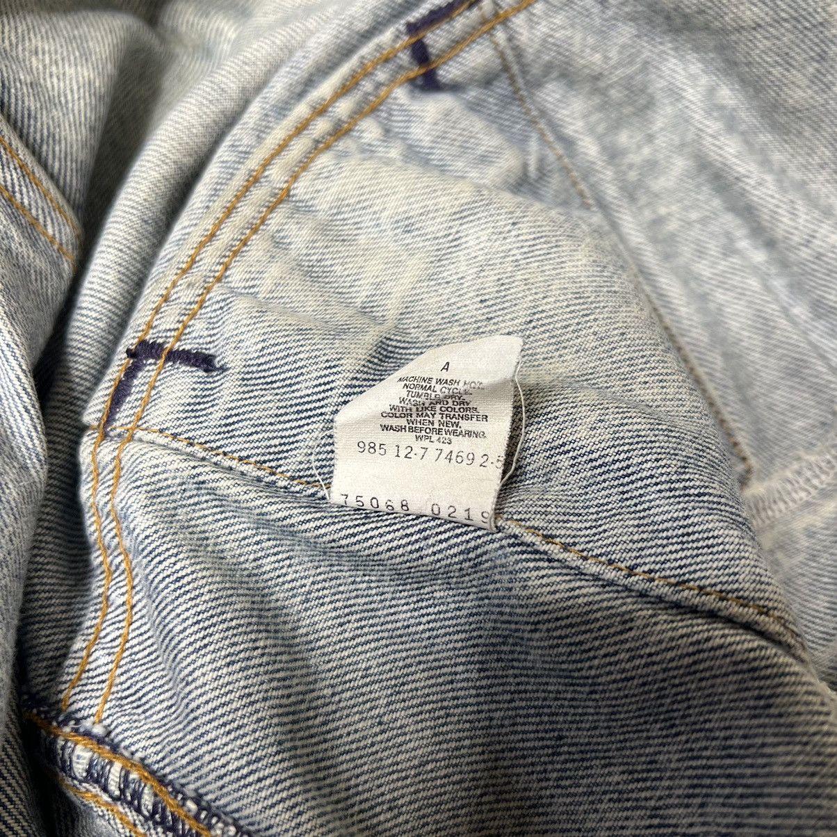 Levi's × Levi's Vintage Clothing × Vintage VTG 80s Levi’s Acid Wash Denim Trucker Jacket XL Thrashed Size XL / US 12-14 / IT 48-50 - 14 Thumbnail