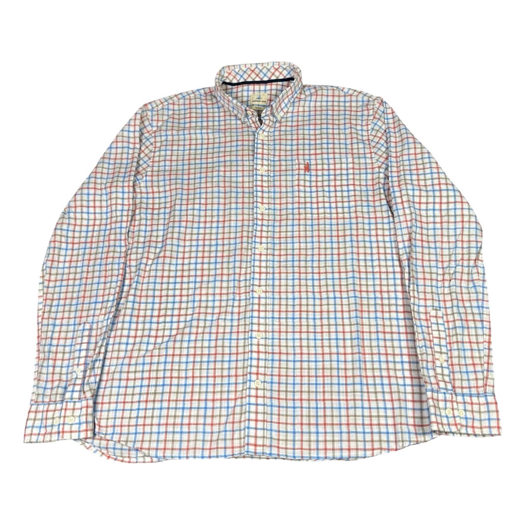 johnnie-O VINTAGE Johnnie-O Shirt Mens 2XL Hangin Out Windowpane Button Down Casual Surfer Shirt Size US XXL / EU 58 / 5 - 3 Thumbnail