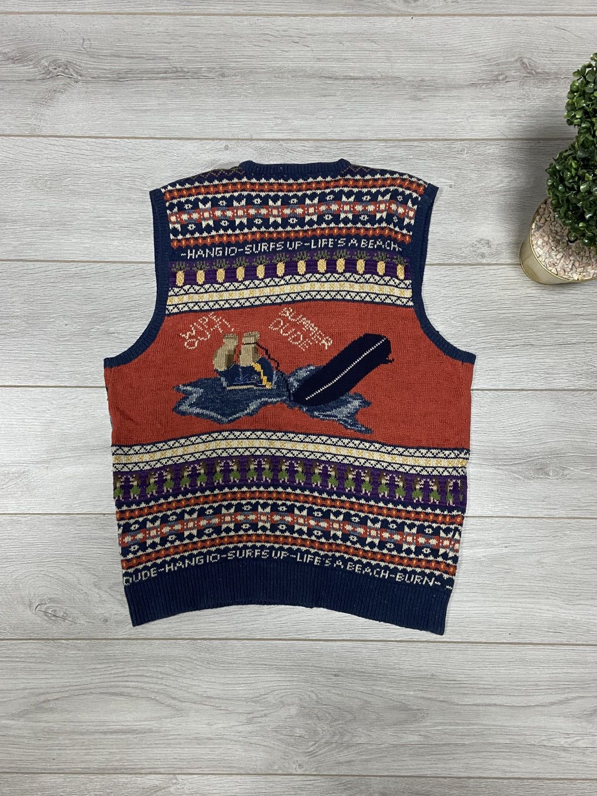 Polo Ralph Lauren Polo Ralph Lauren Vest Isle Bear Surfer Hawaii linen Silk Size US L / EU 52-54 / 3 - 2 Thumbnail