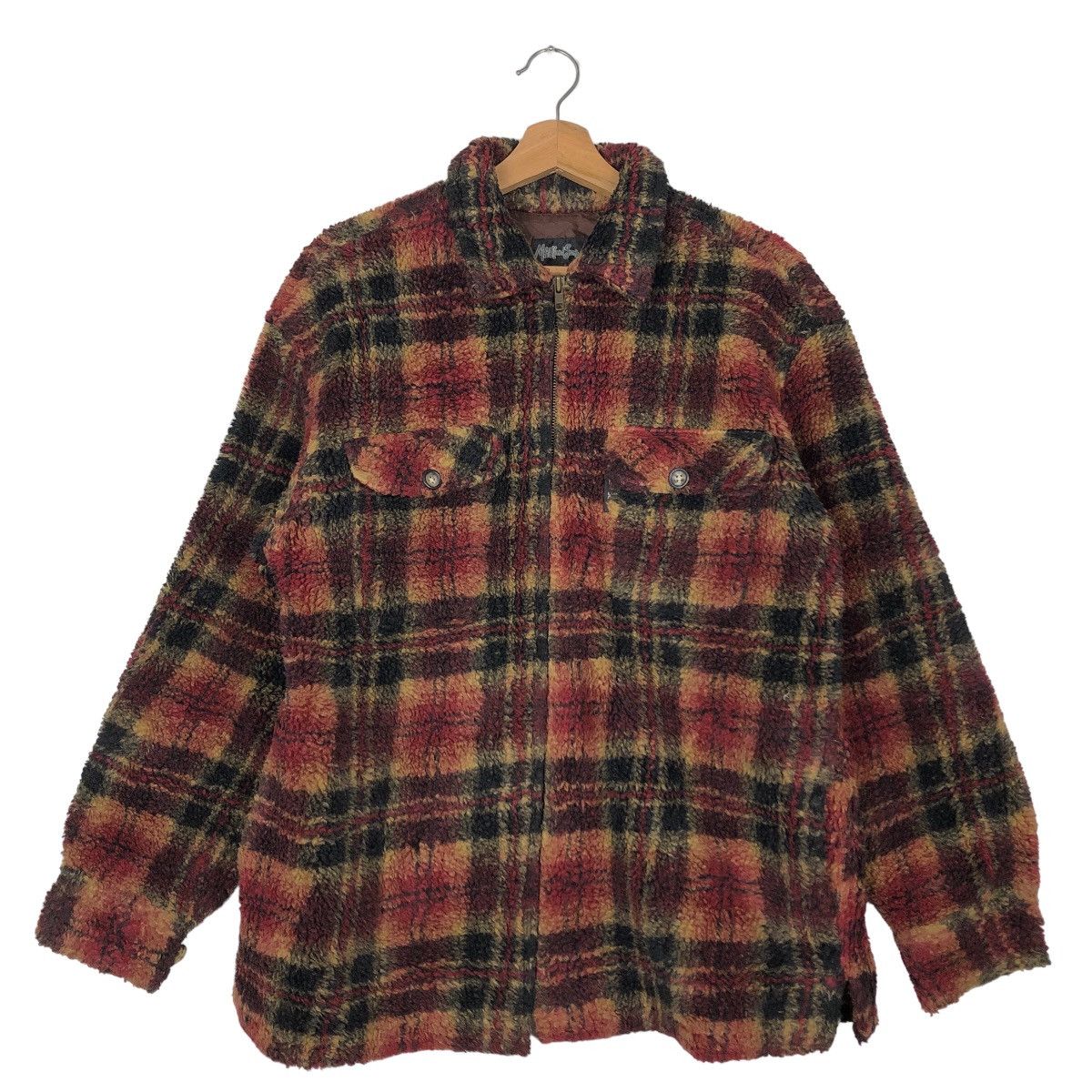 Japanese Brand 🔥90’s Vintage Fleece Jacket Mavi & Sons Tartan Design Size US M / EU 48-50 / 2 - 1 Thumbnail