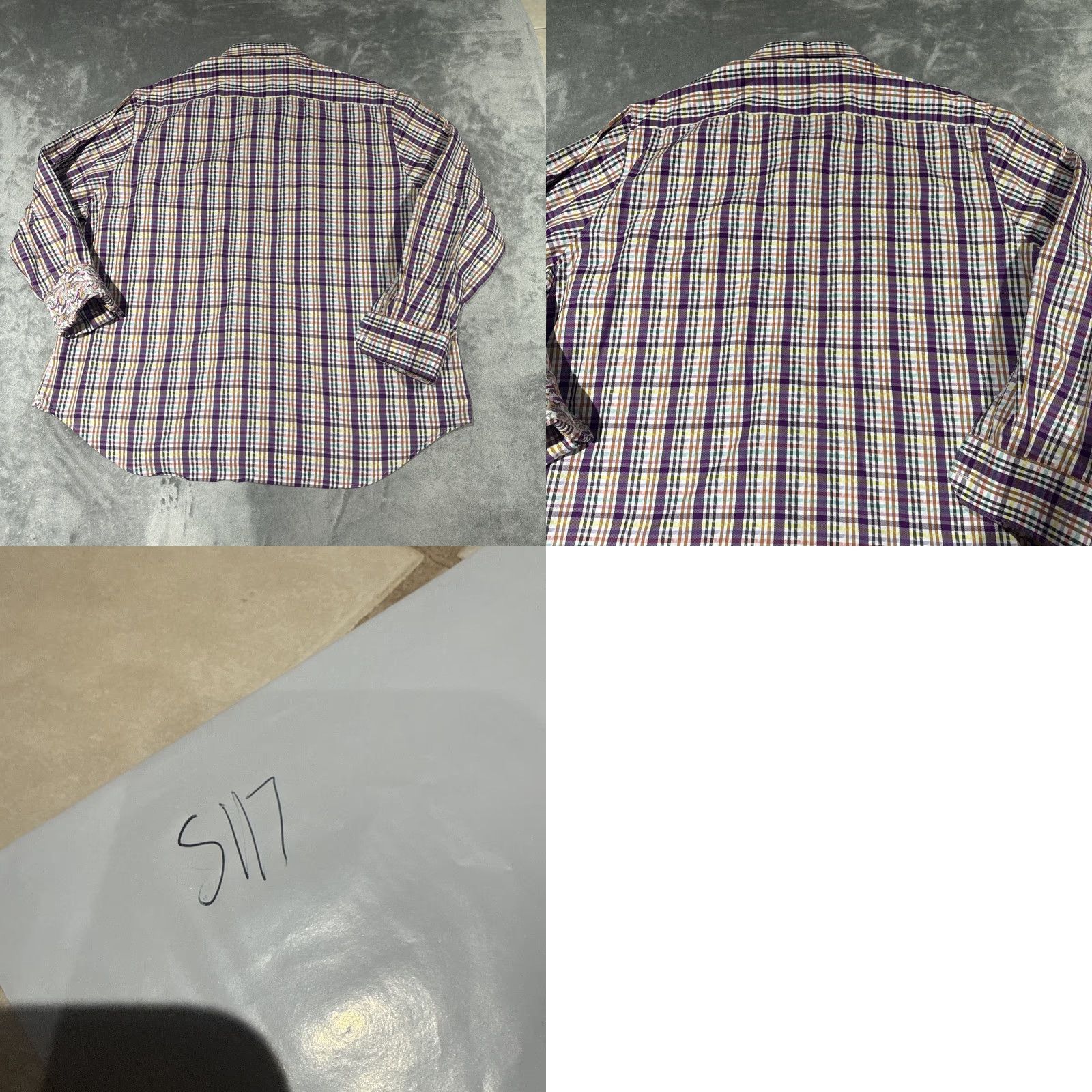 Robert Graham Robert Graham Exclusive Shirt Men 4XL Multicolor Check Paisley Flip Cuff Button-Up Long Sleeve Cotton Button-Up Shirt Women? Size US XXL / EU 58 / 5 - 8 Thumbnail