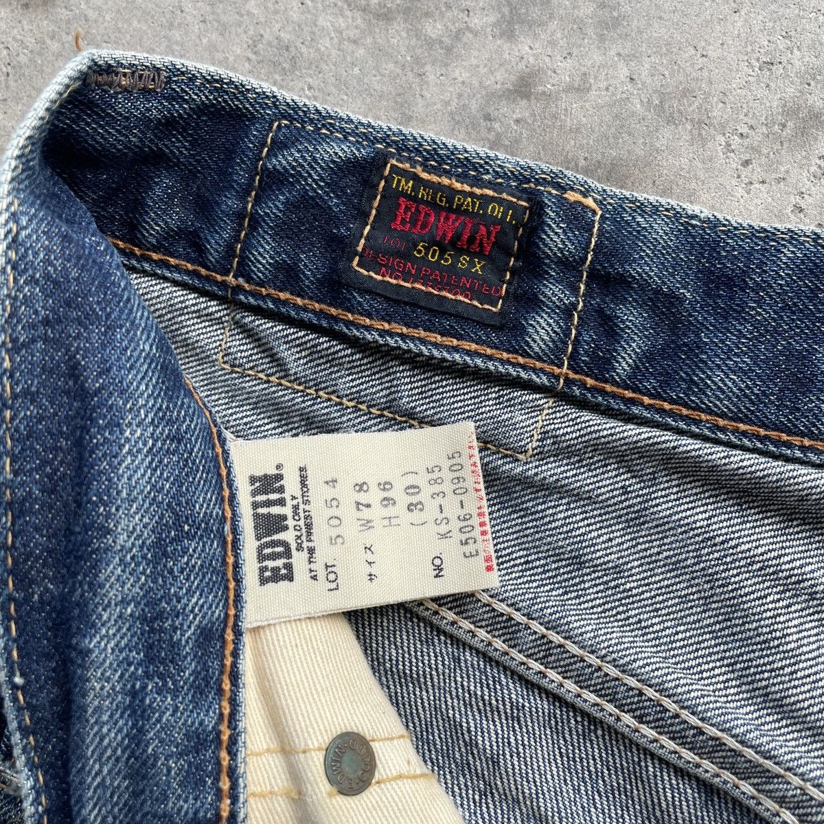 Edwin Vintage Edwin 505 sx Button Fly Jeans Selvedge Pants Size US 30 / EU 46 - 8 Thumbnail