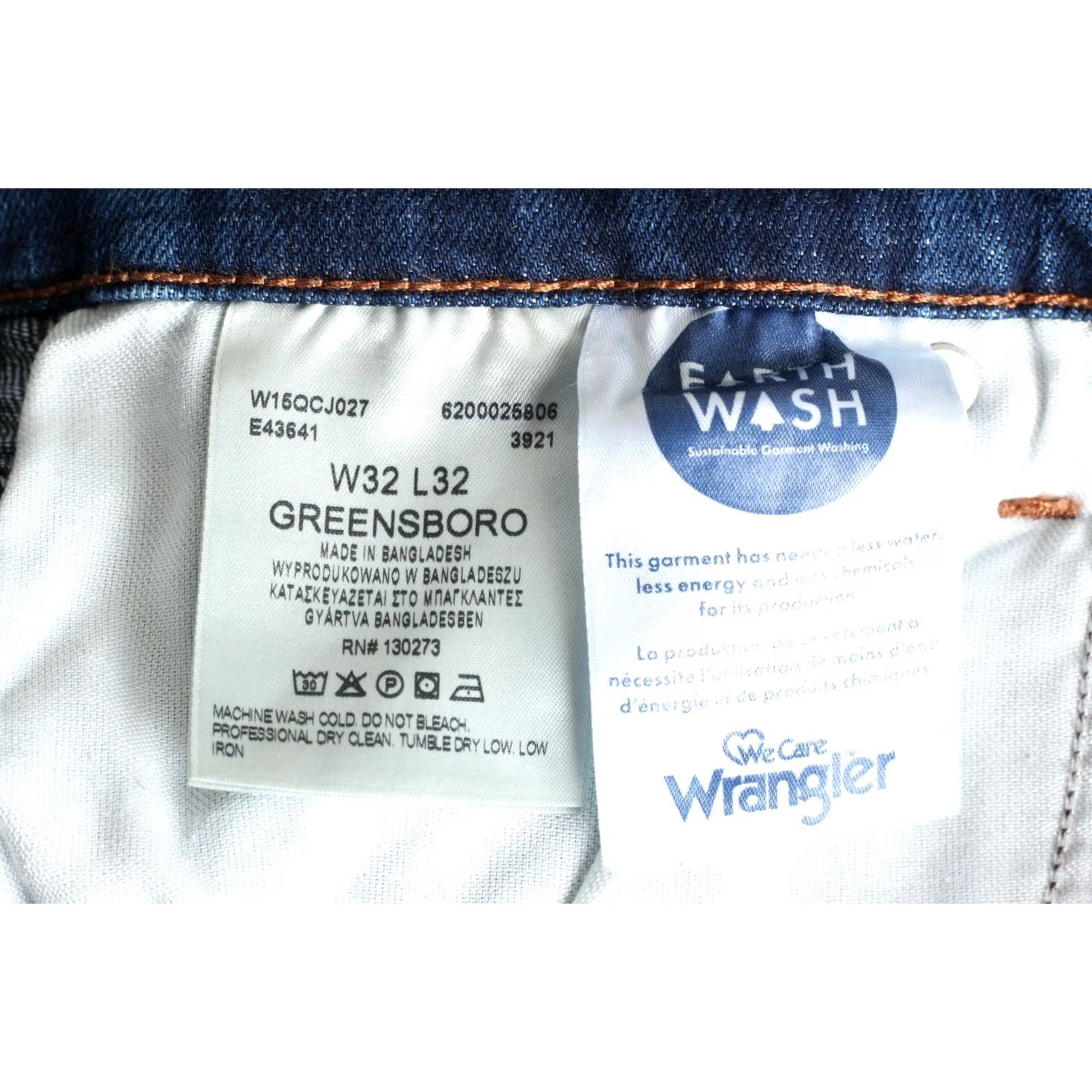 Wrangler Wrangler Greensboro Regular Straight Stretch Jeans Men Size W32 L32 Blue DZ7283 Size US 32 / EU 48 - 7 Thumbnail