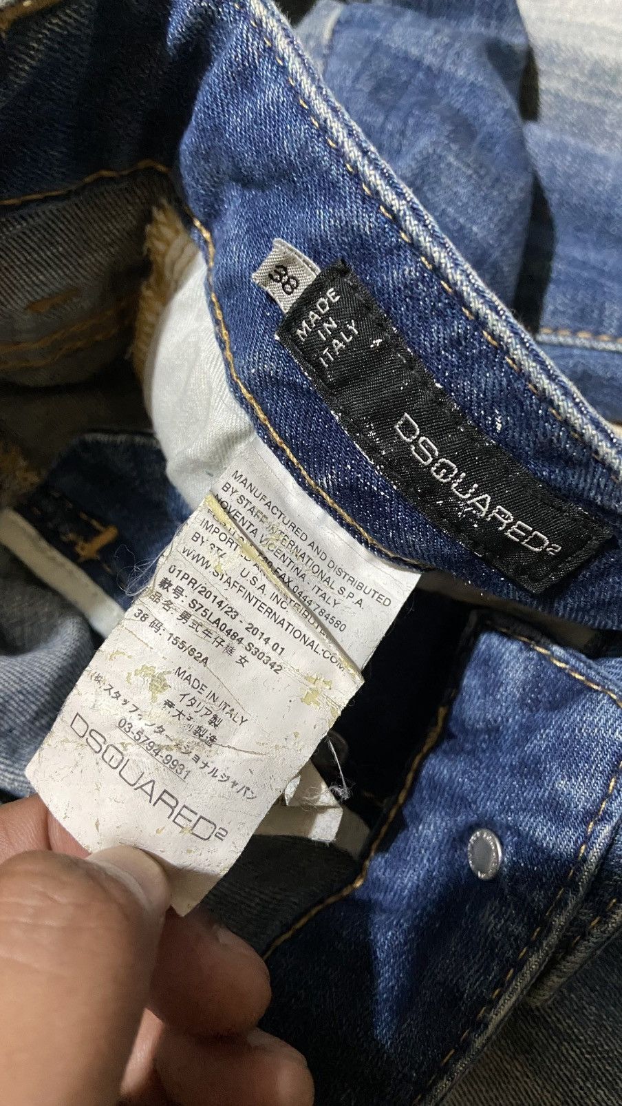 Dsquared2 × If Six Was Nine GM🔥 Dsquared Distressed Painted Blue Jeans Size US 30 / EU 46 - 4 Thumbnail