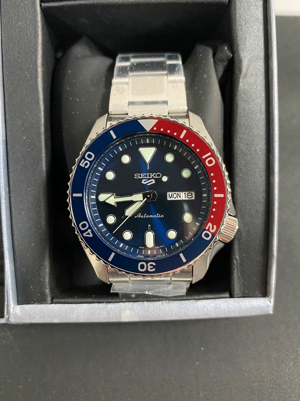 image of Seiko Srpd53K1 - 5 Sports in Silver/Blue, Men's (Size 42)